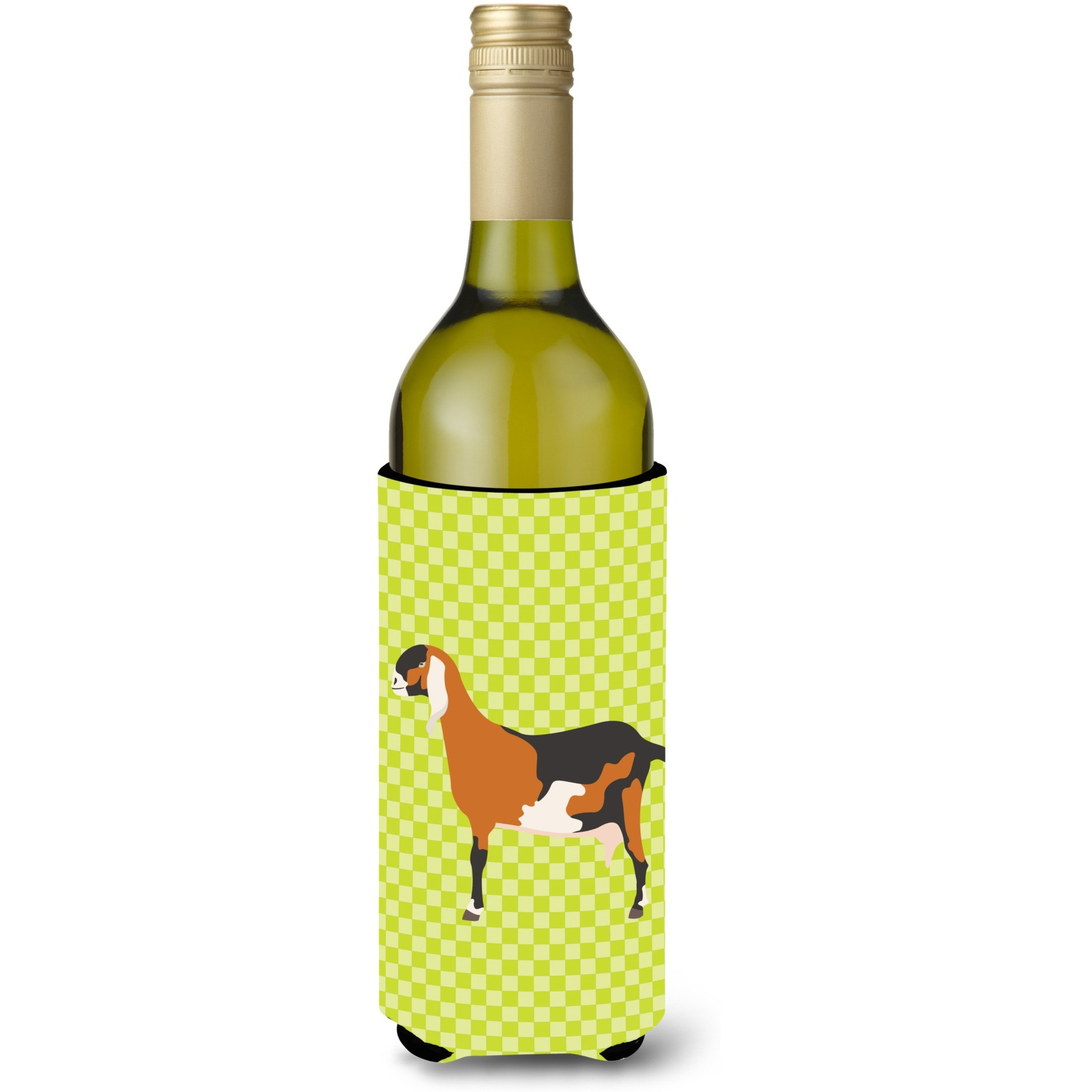 &quotCaroline's Treasures Anglo Nubian Goat Green Decorative Bottle Hugger, 750 ml, Multicolor"