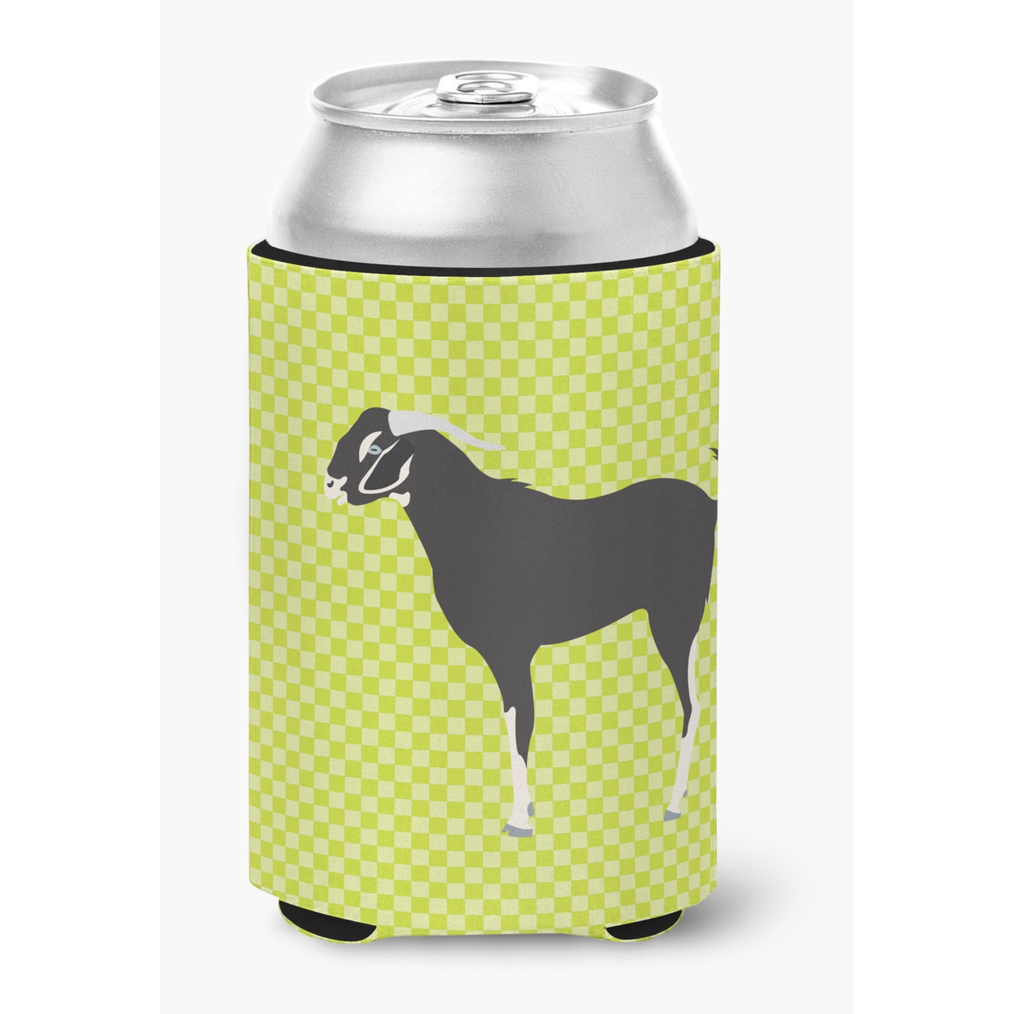 &quotCaroline's Treasures Black Bengal Goat Green Decorative Can Hugger, Multicolor"
