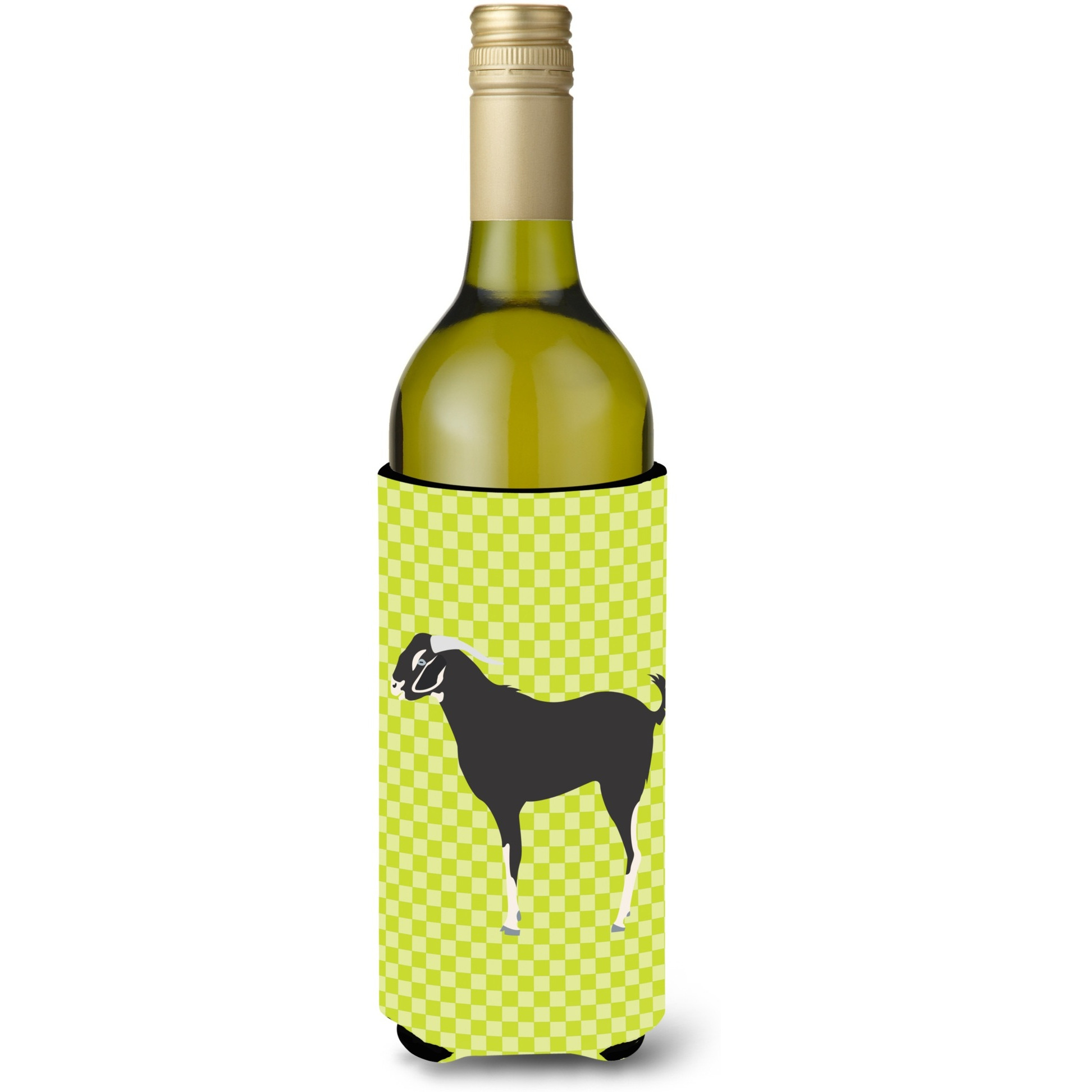 &quotCaroline's Treasures Black Bengal Goat Green Decorative Bottle Hugger, 750 ml, Multicolor"