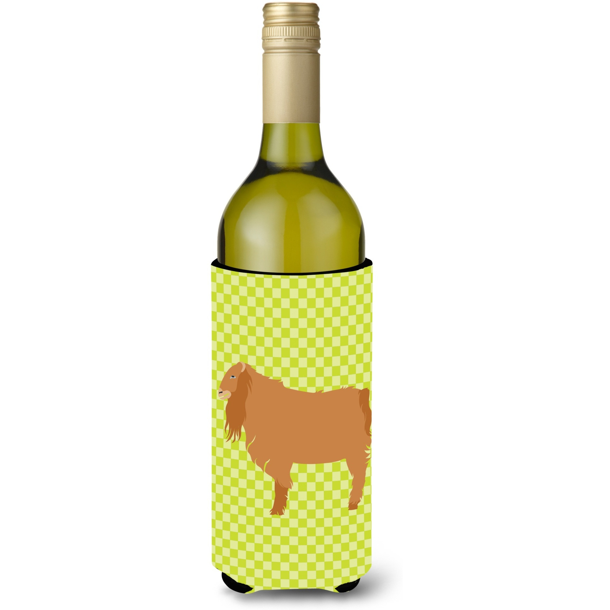 &quotCaroline's Treasures American Lamancha Goat Green Decorative Bottle Hugger, 750 ml, Multicolor"