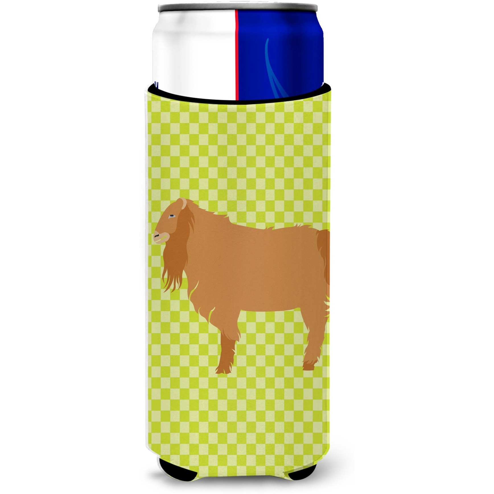 &quotCaroline's Treasures American Lamancha Goat Green Decorative Can Hugger, Slim, Multicolor"
