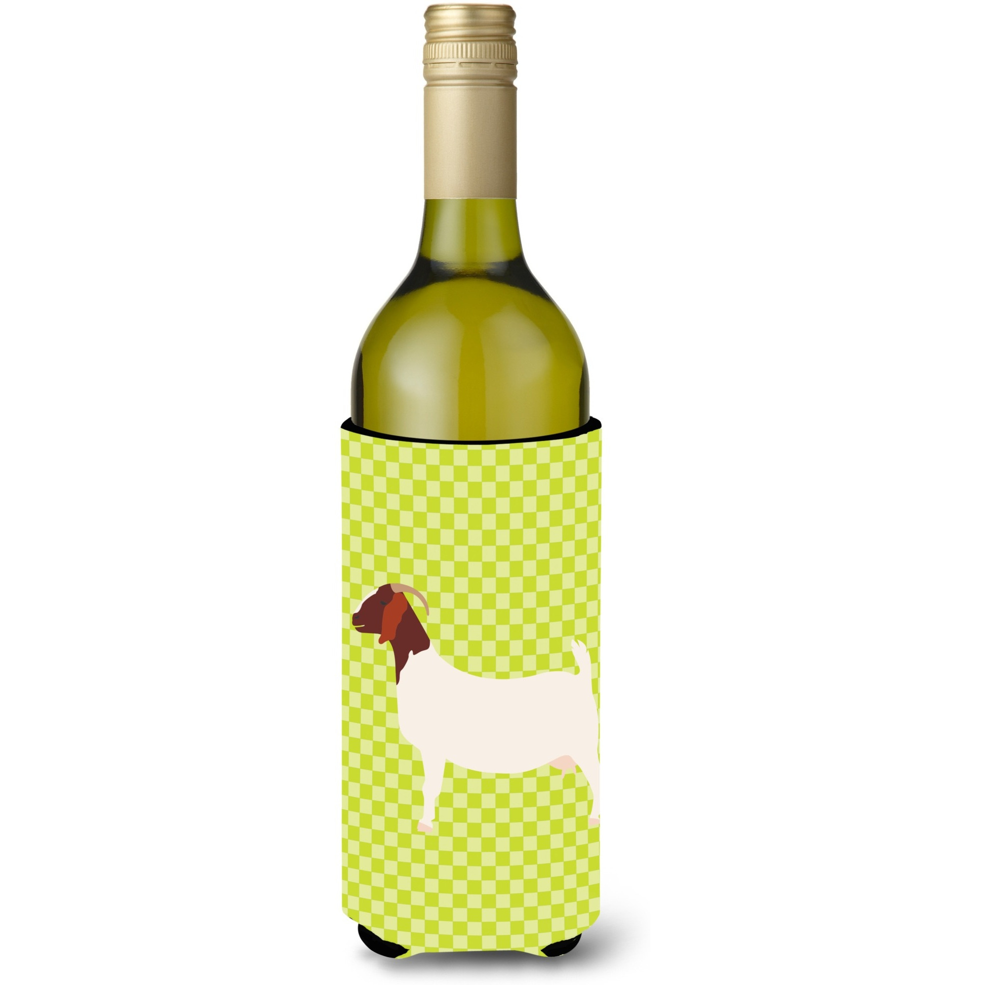 &quotCaroline's Treasures Boer Goat Green Decorative Bottle Hugger, 750 ml, Multicolor"