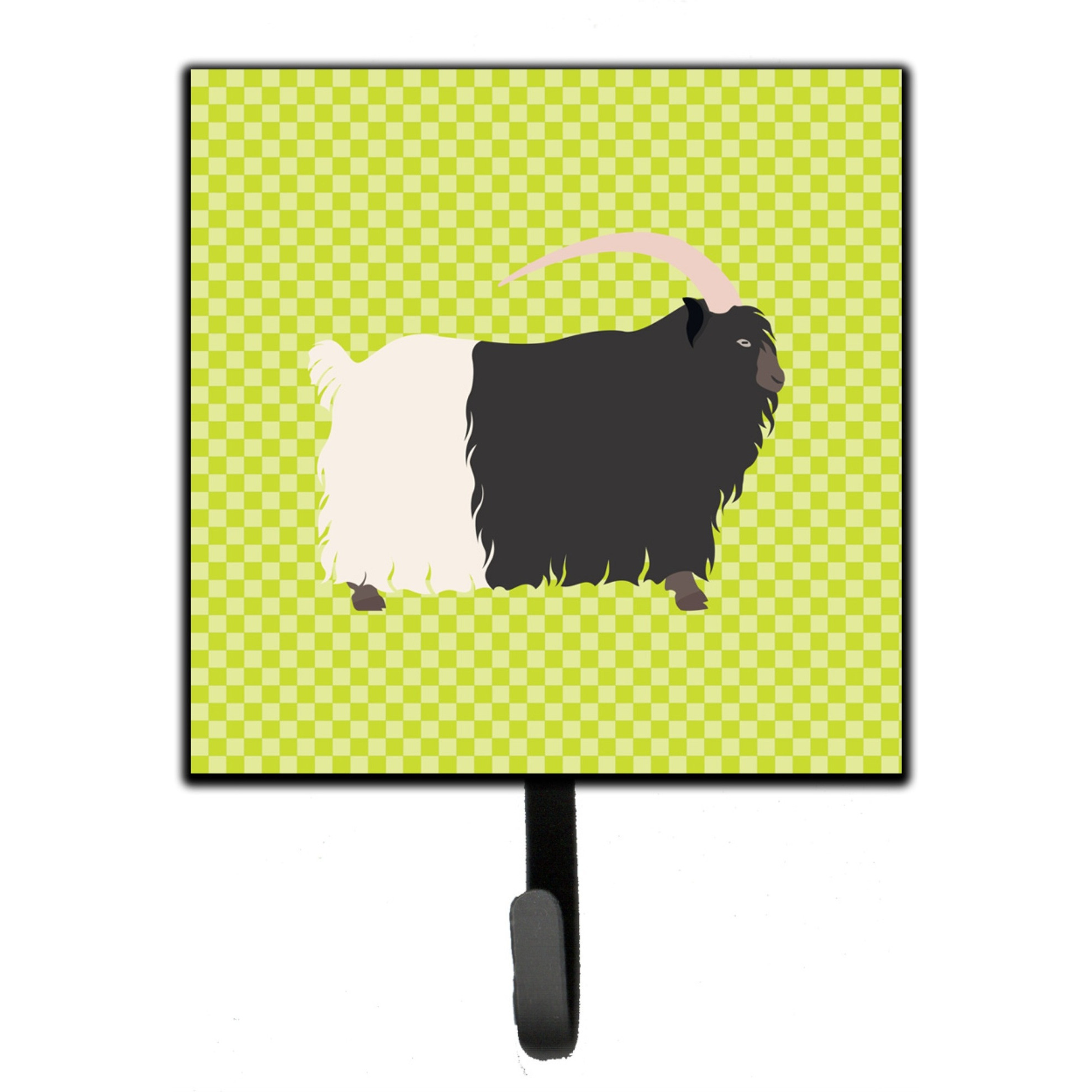 &quotCaroline's Treasures Welsh Black-Necked Goat Green Wall Hook, Small, Multicolor"