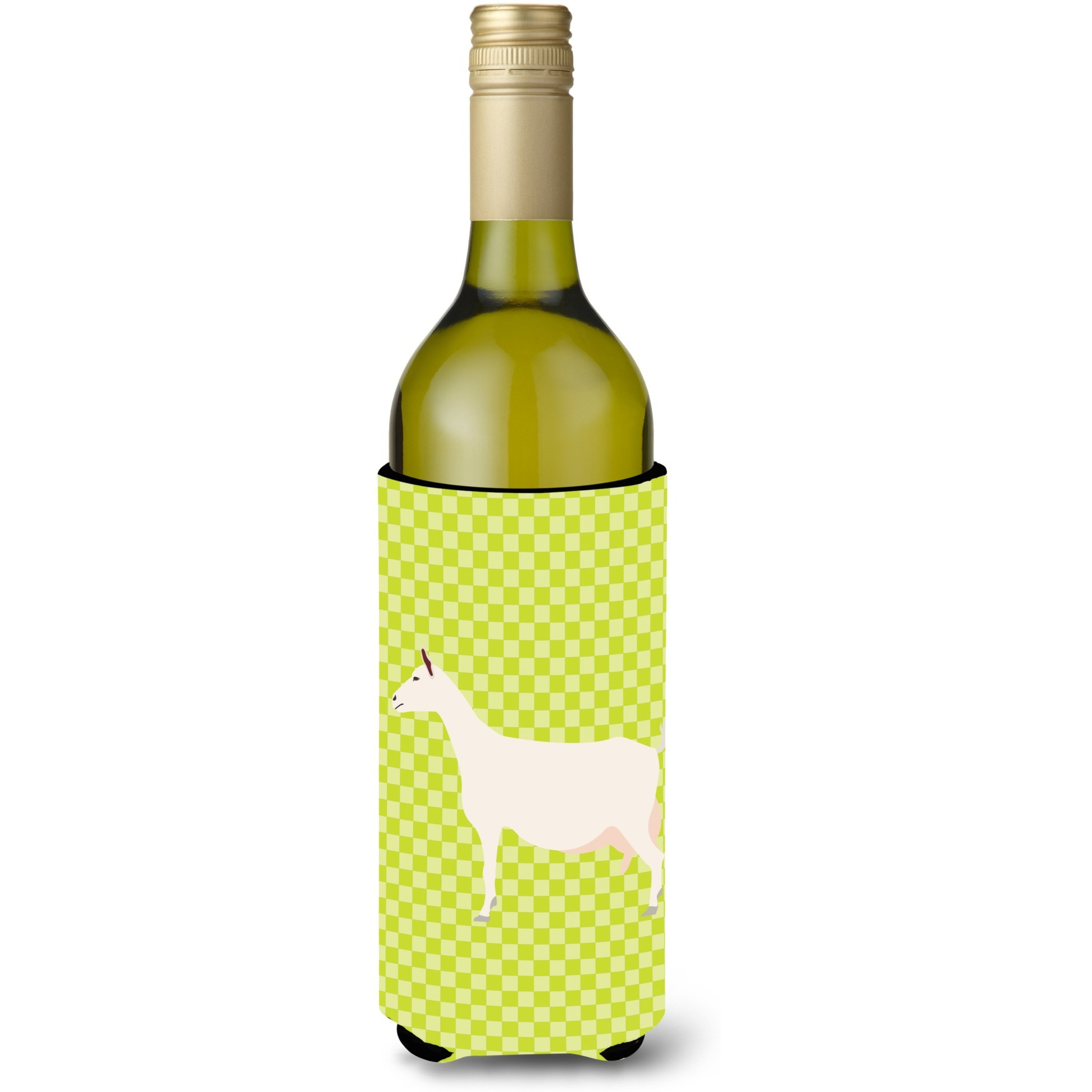 &quotCaroline's Treasures Saanen Goat Green Decorative Bottle Hugger, 750 ml, Multicolor"
