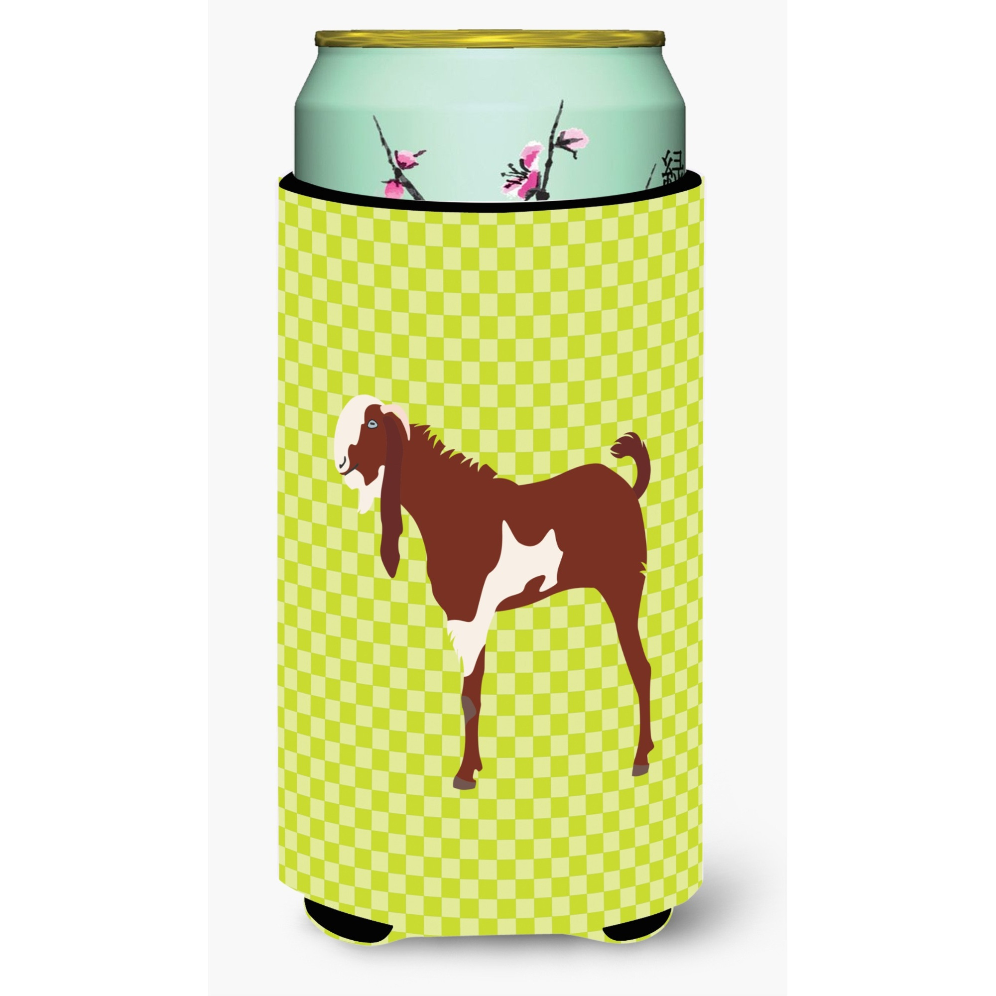 &quotCaroline's Treasures Jamnapari Goat Green Decorative Can Hugger, Tall Boy, Multicolor"