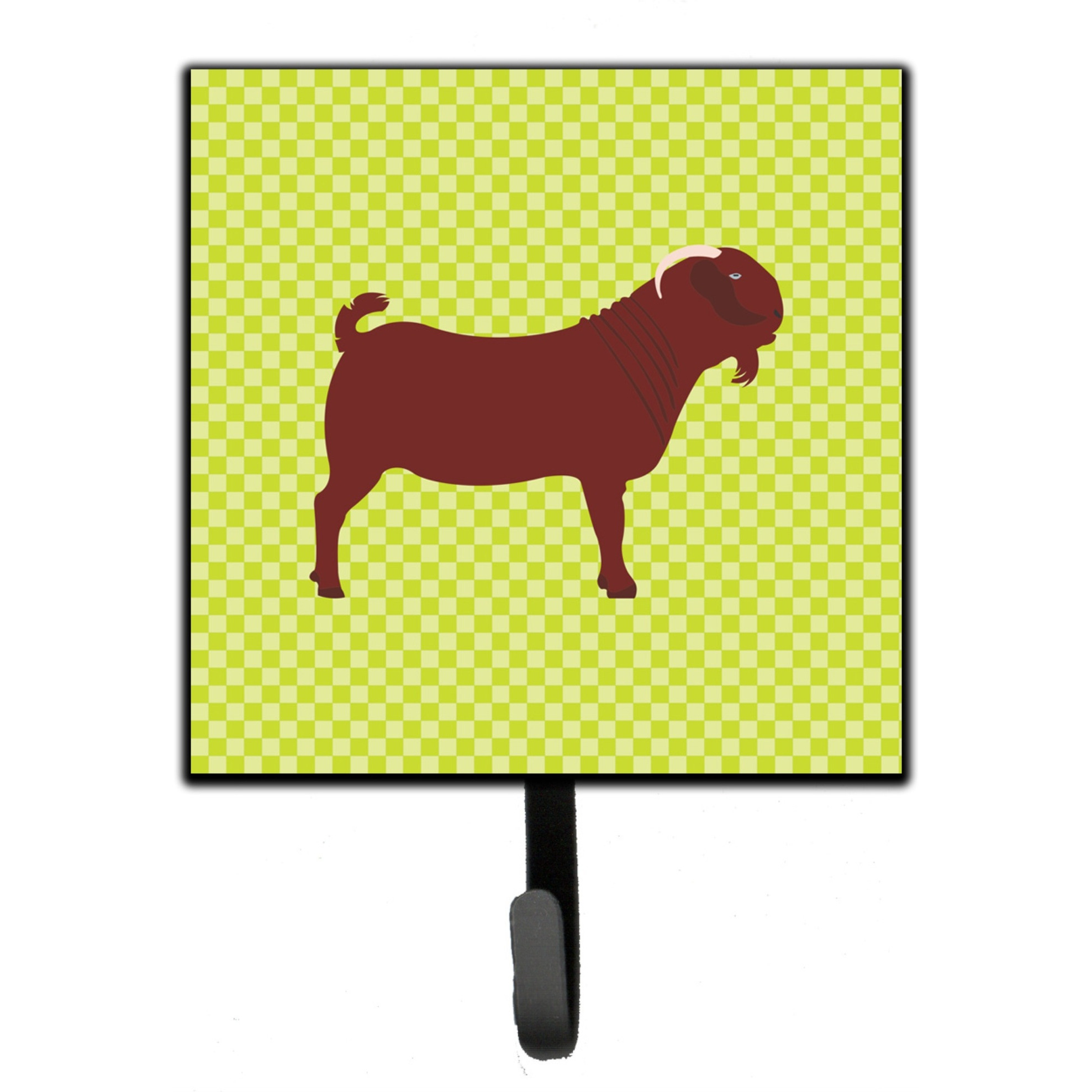 &quotCaroline's Treasures Kalahari Red Goat Green Wall Hook, Small, Multicolor"