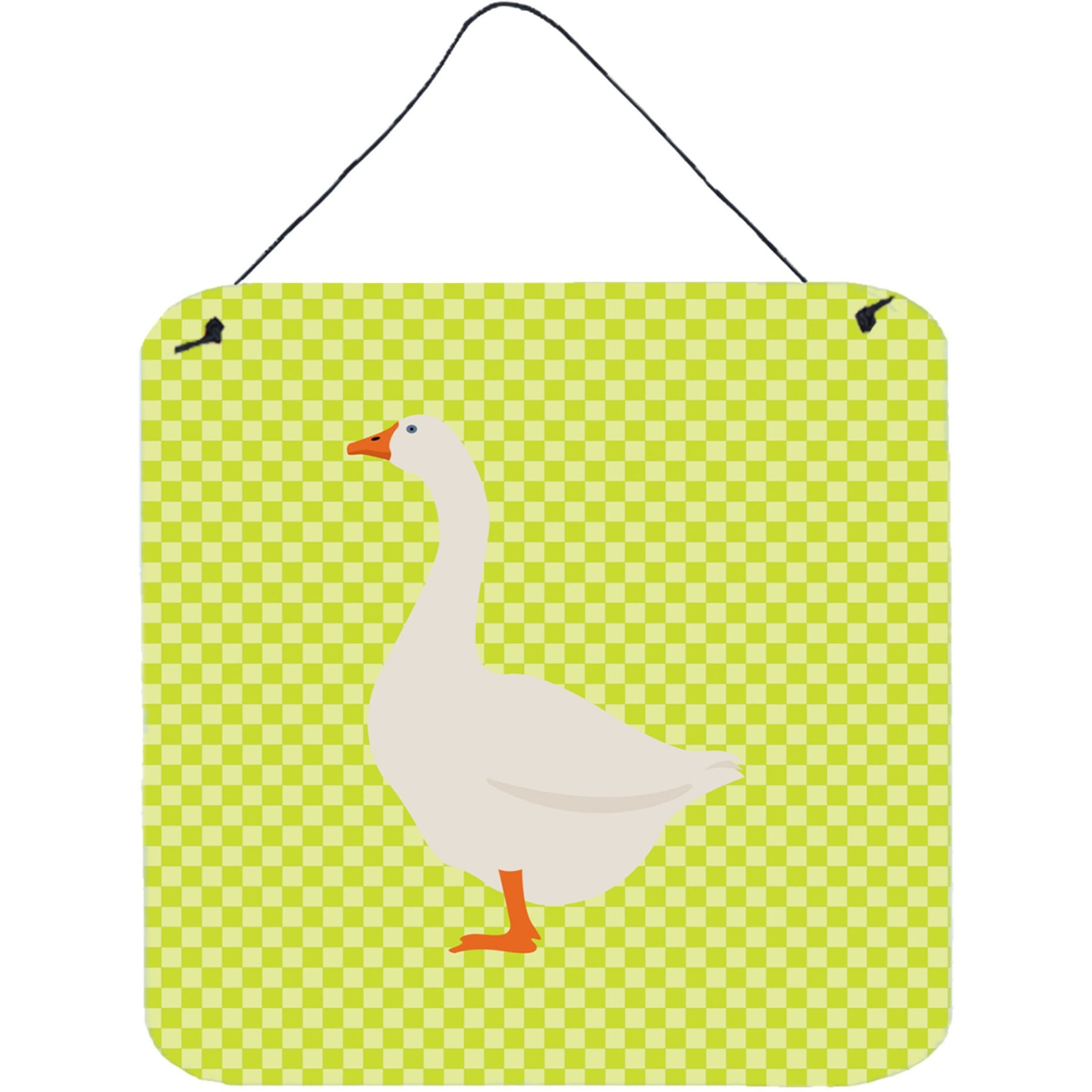 &quotCaroline's Treasures Green Embden Goose Metal Print, 6"" H x 6"" W"