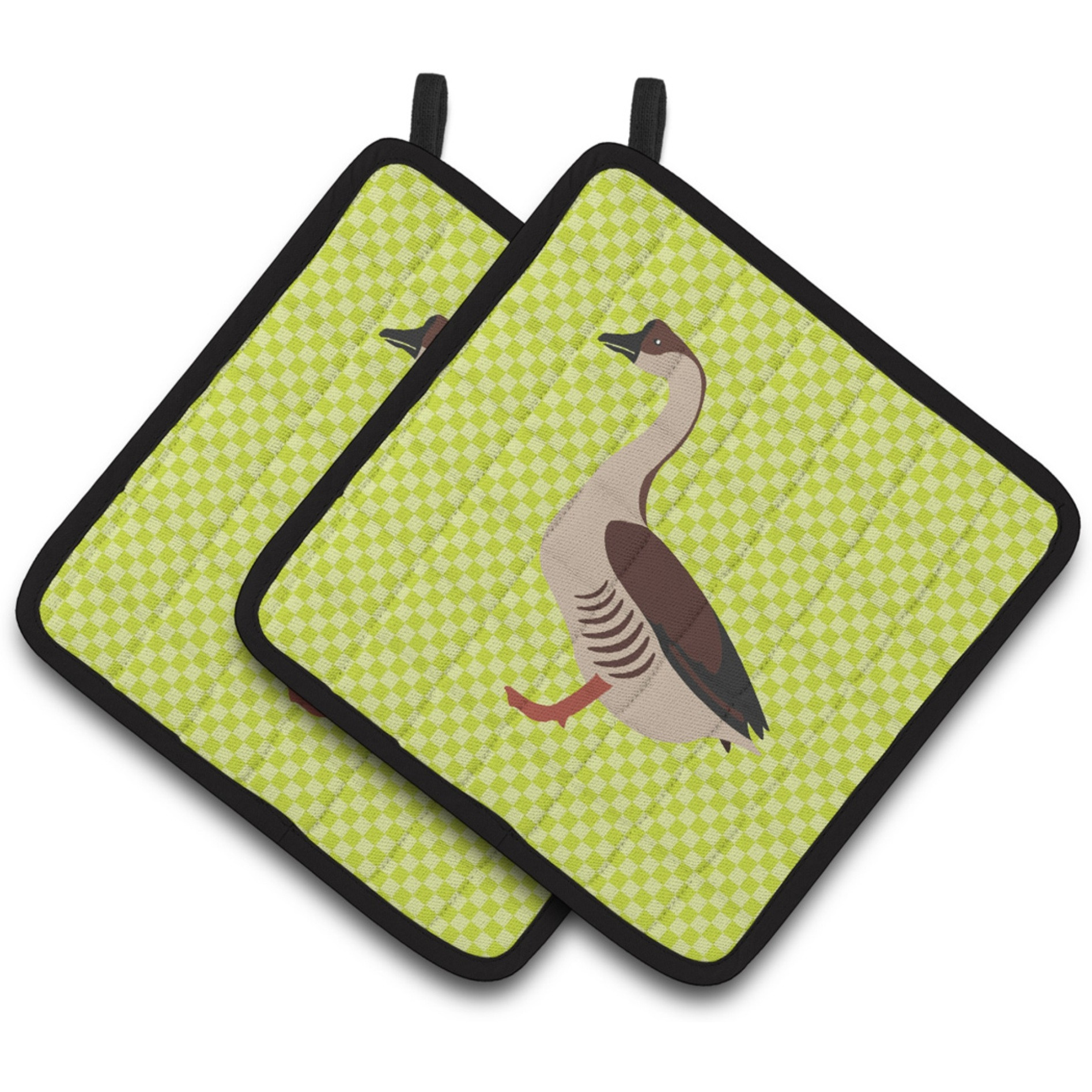 &quotCaroline's Treasures Chinese Goose Green Decorated Pot Holder, 7.5"" x 7.5"""
