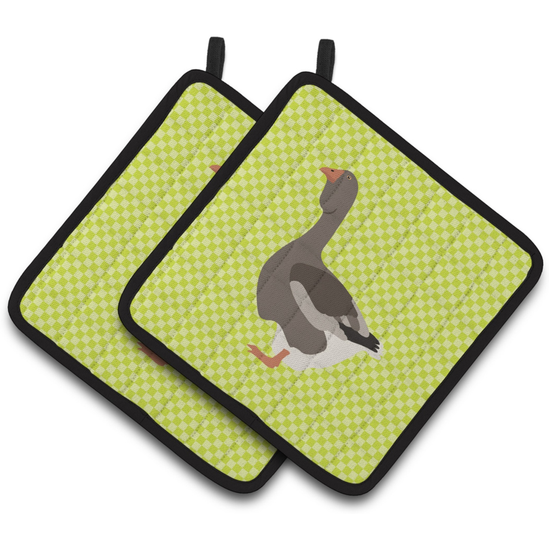 &quotCaroline's Treasures Toulouse Goose Green Decorated Pot Holder, 7.5"" x 7.5"""