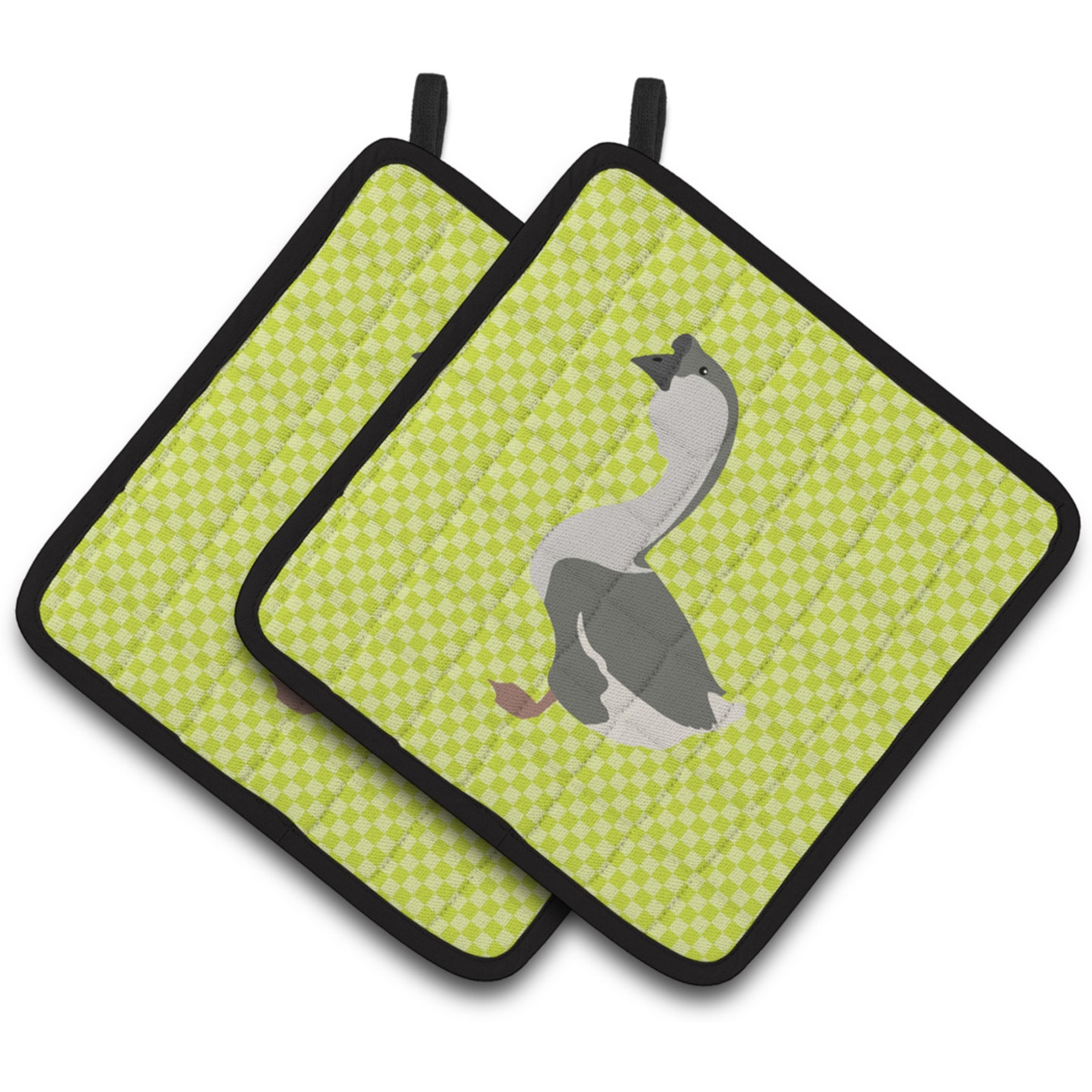 &quotCaroline's Treasures African Goose Green Decorated Pot Holder, 7.5"" x 7.5"""