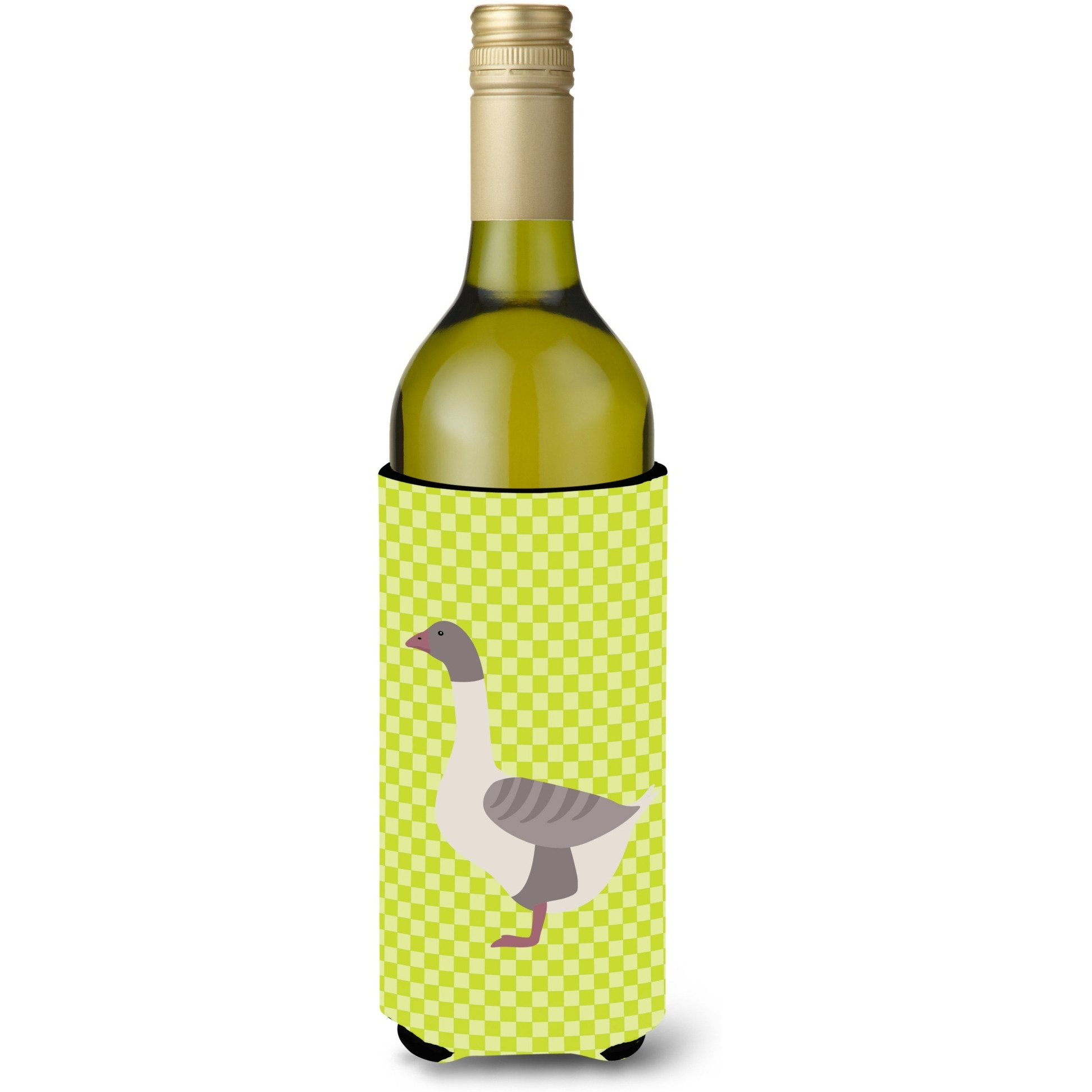 &quotCaroline's Treasures Buff Grey Back Goose Green Decorative Bottle Hugger, 750 ml, Multicolor"