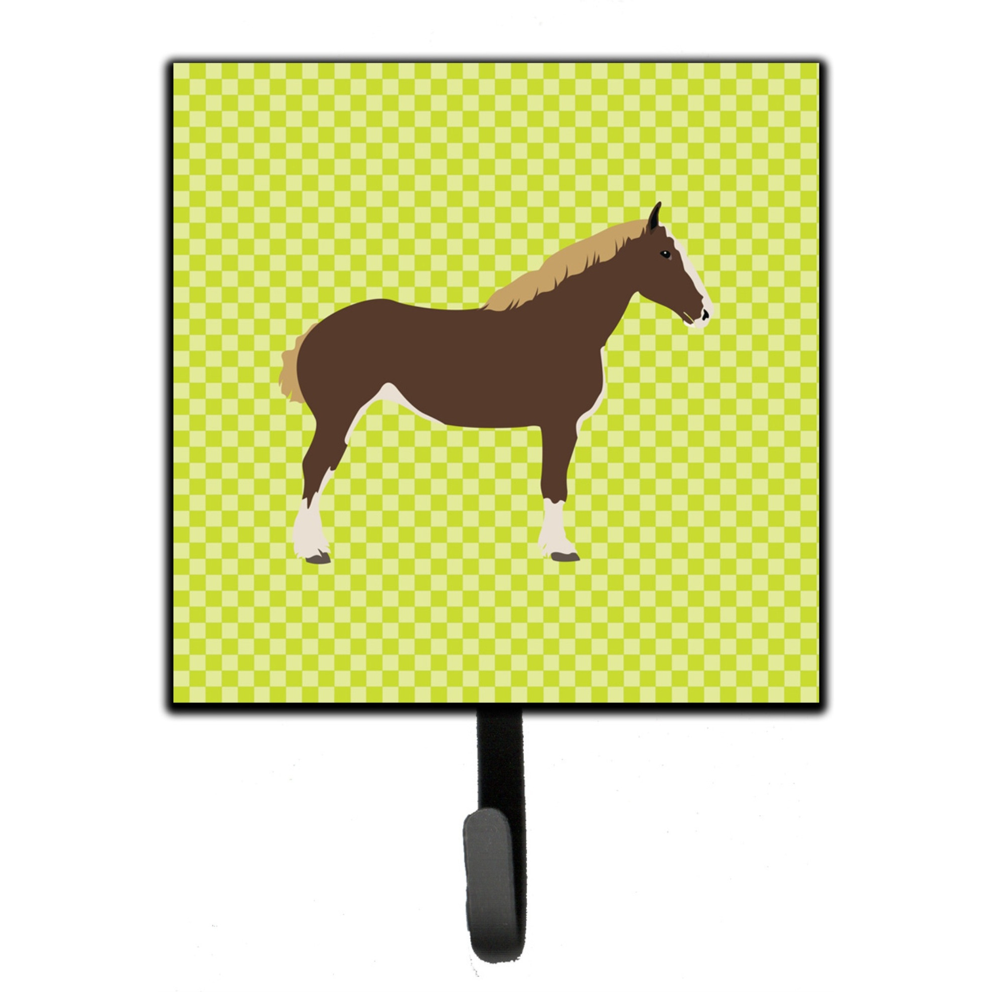 &quotCaroline's Treasures Percheron Horse Green Wall Hook, Small, Multicolor"