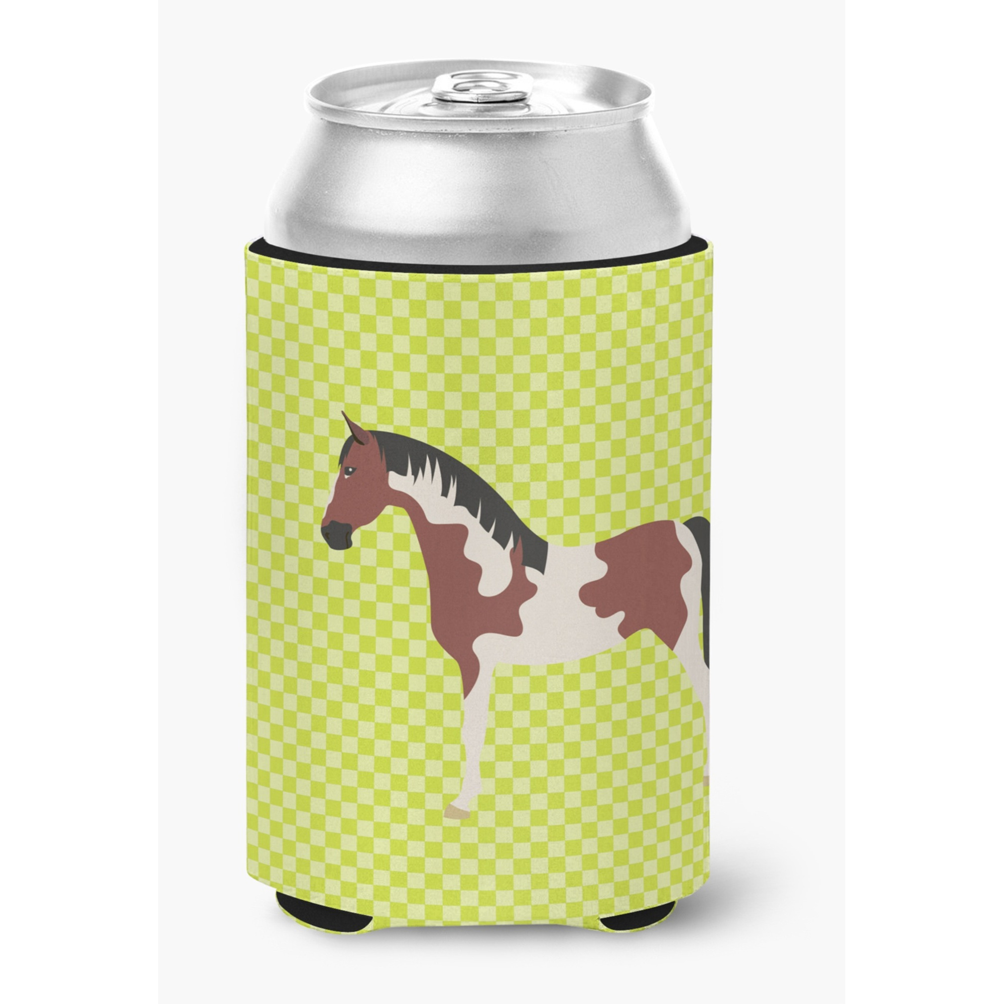 &quotCaroline's Treasures Pinto Horse Green Decorative Can Hugger, Multicolor"