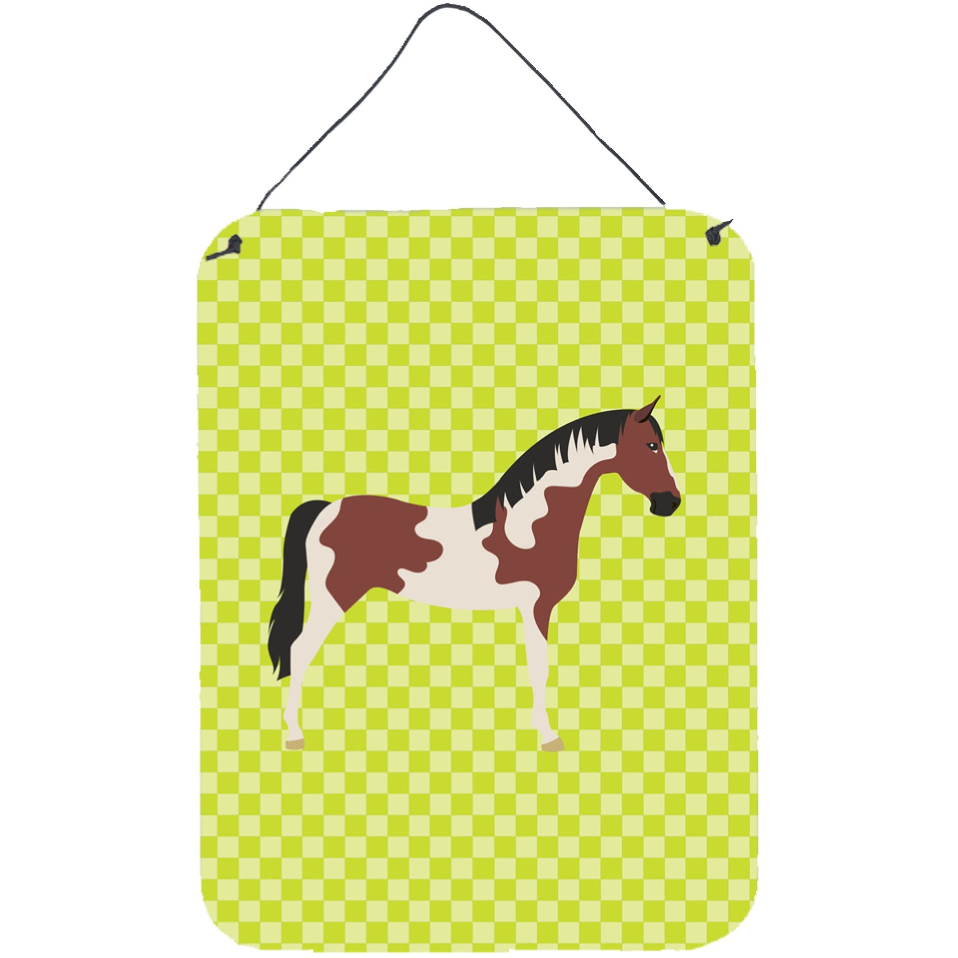 &quotCaroline's Treasures Pinto Horse Green Metal Print, 16hx12w, Multicolor"