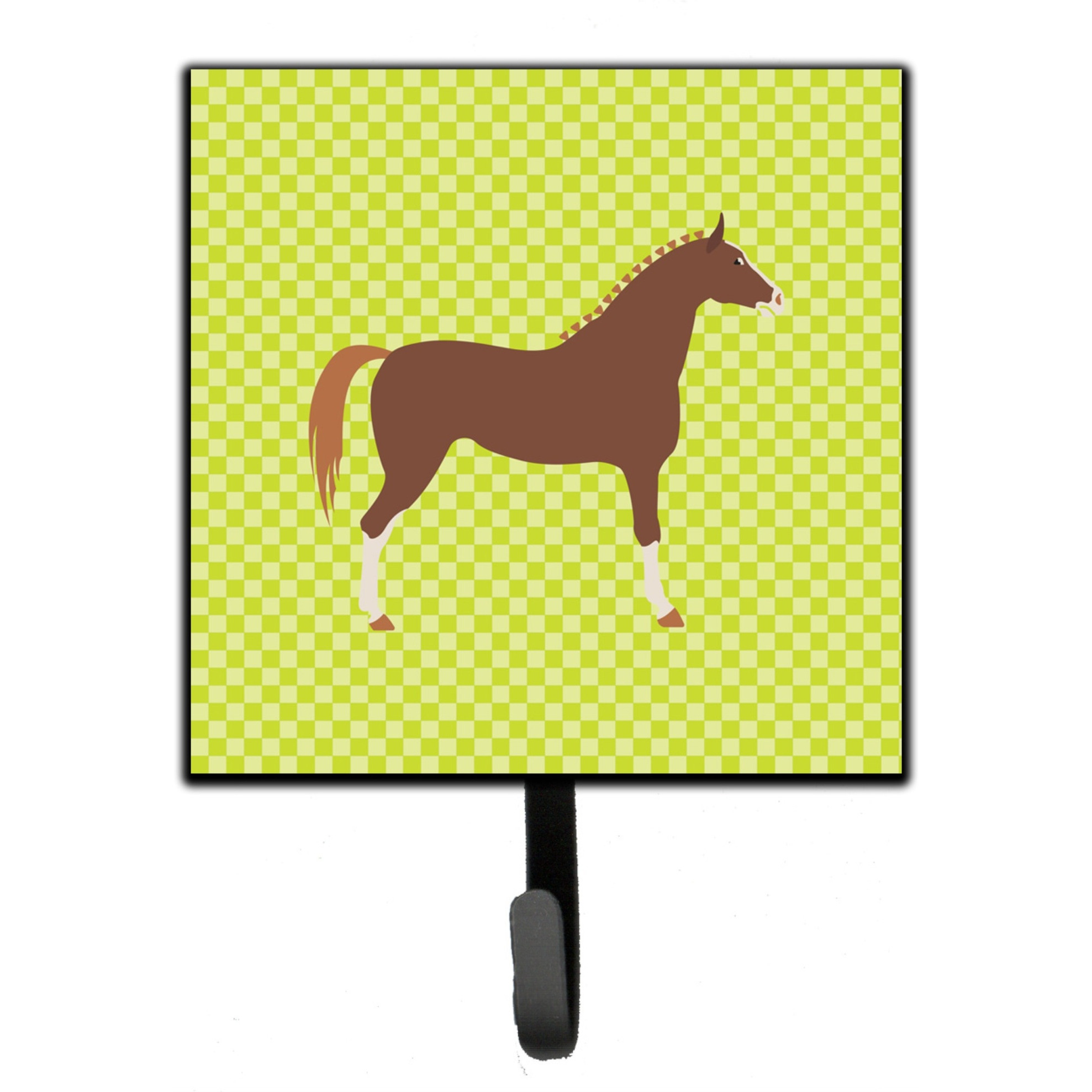 &quotCaroline's Treasures Hannoverian Horse Green Wall Hook, Small, Multicolor"