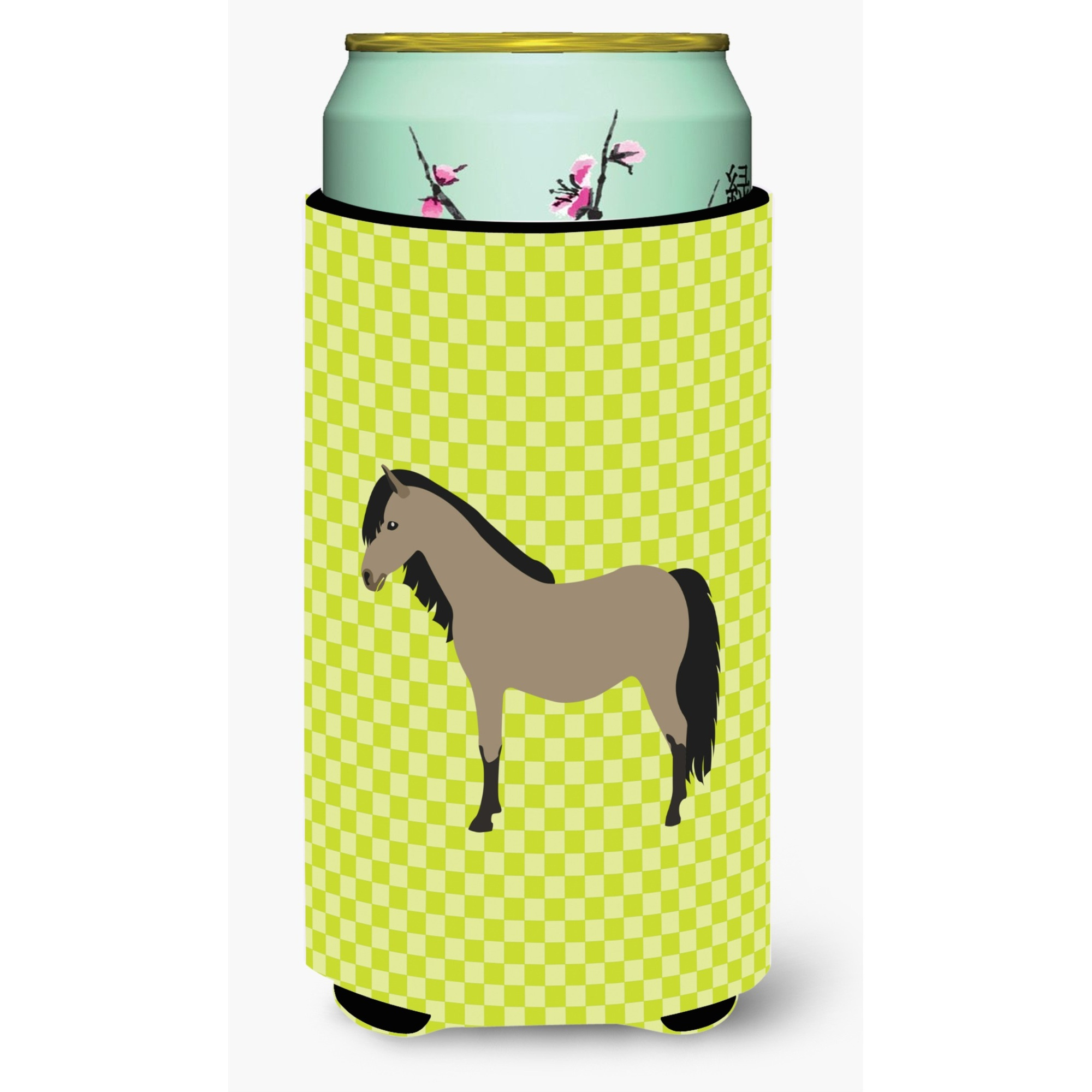 &quotCaroline's Treasures Welsh Pony Horse Green Decorative Can Hugger, Tall Boy, Multicolor"