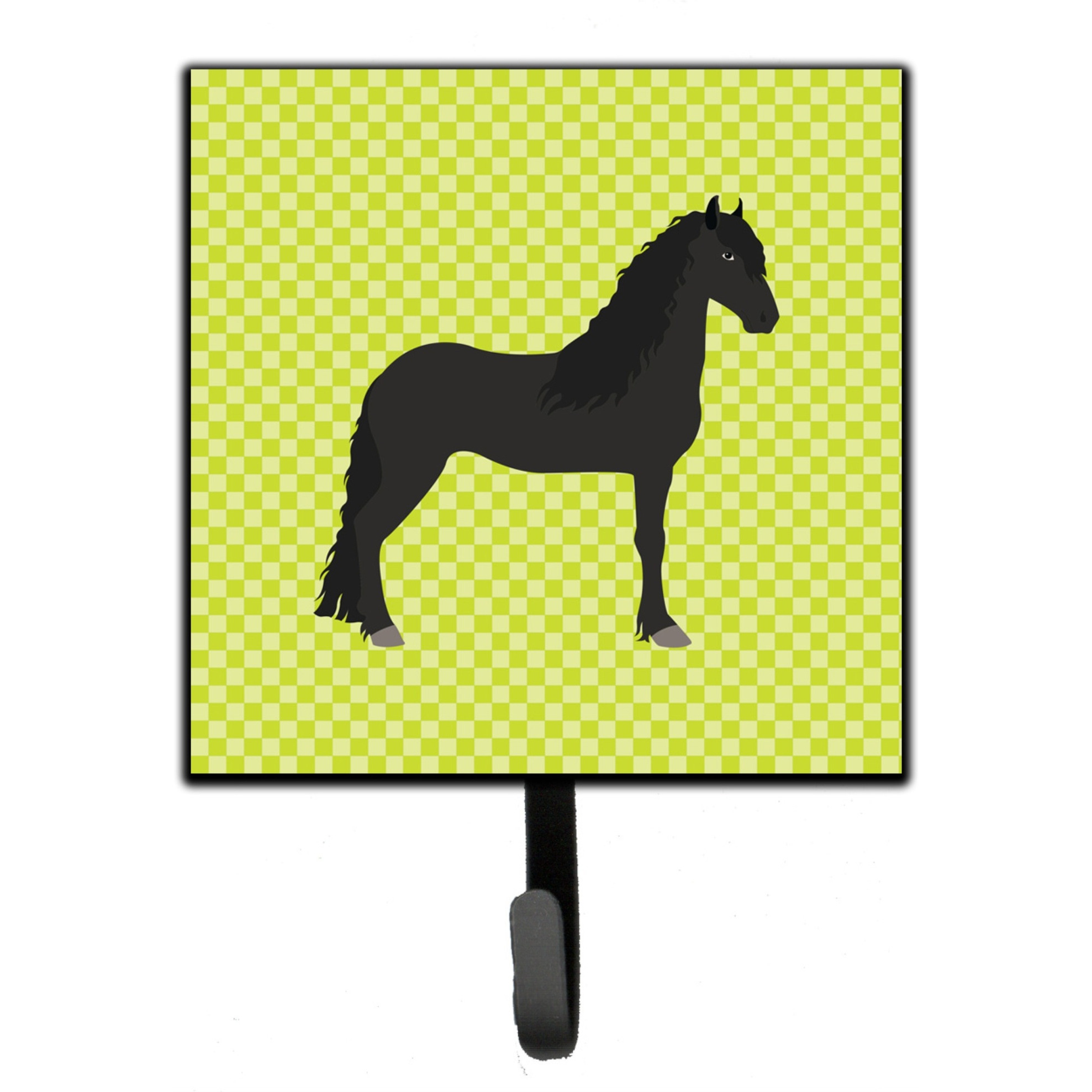 &quotCaroline's Treasures Friesian Horse Green Wall Hook, Small, Multicolor"