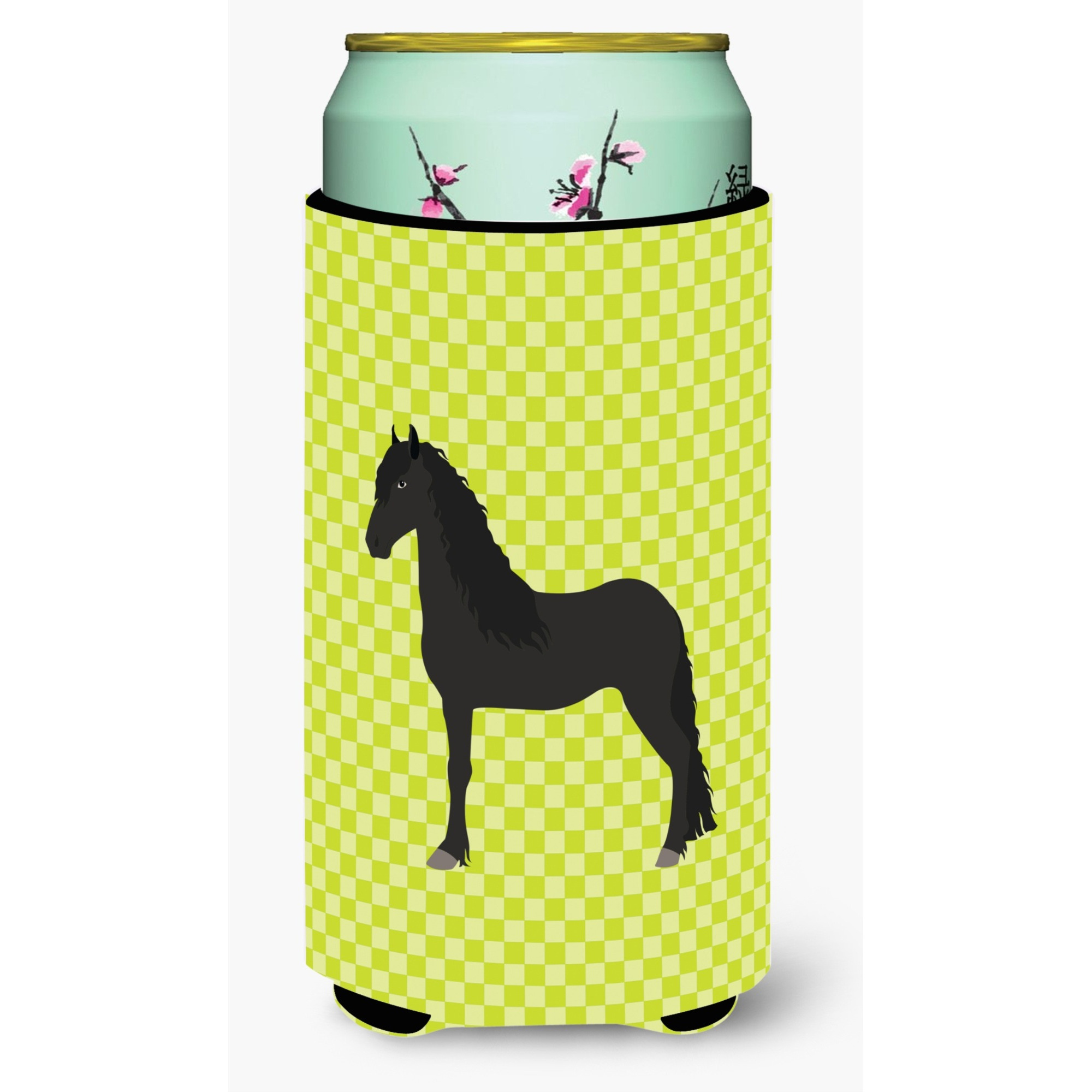 &quotCaroline's Treasures Friesian Horse Green Decorative Can Hugger, Tall Boy, Multicolor"