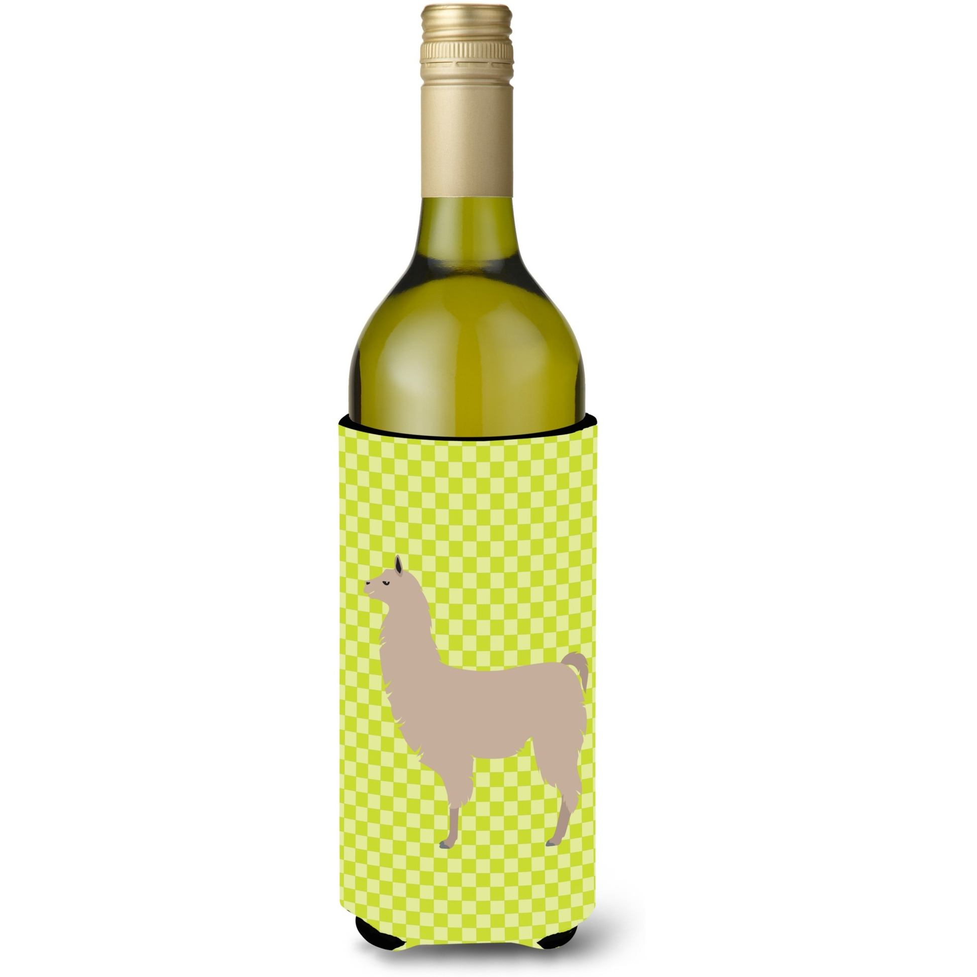 &quotCaroline's Treasures Llama Green Decorative Bottle Hugger, 750 ml, Multicolor"