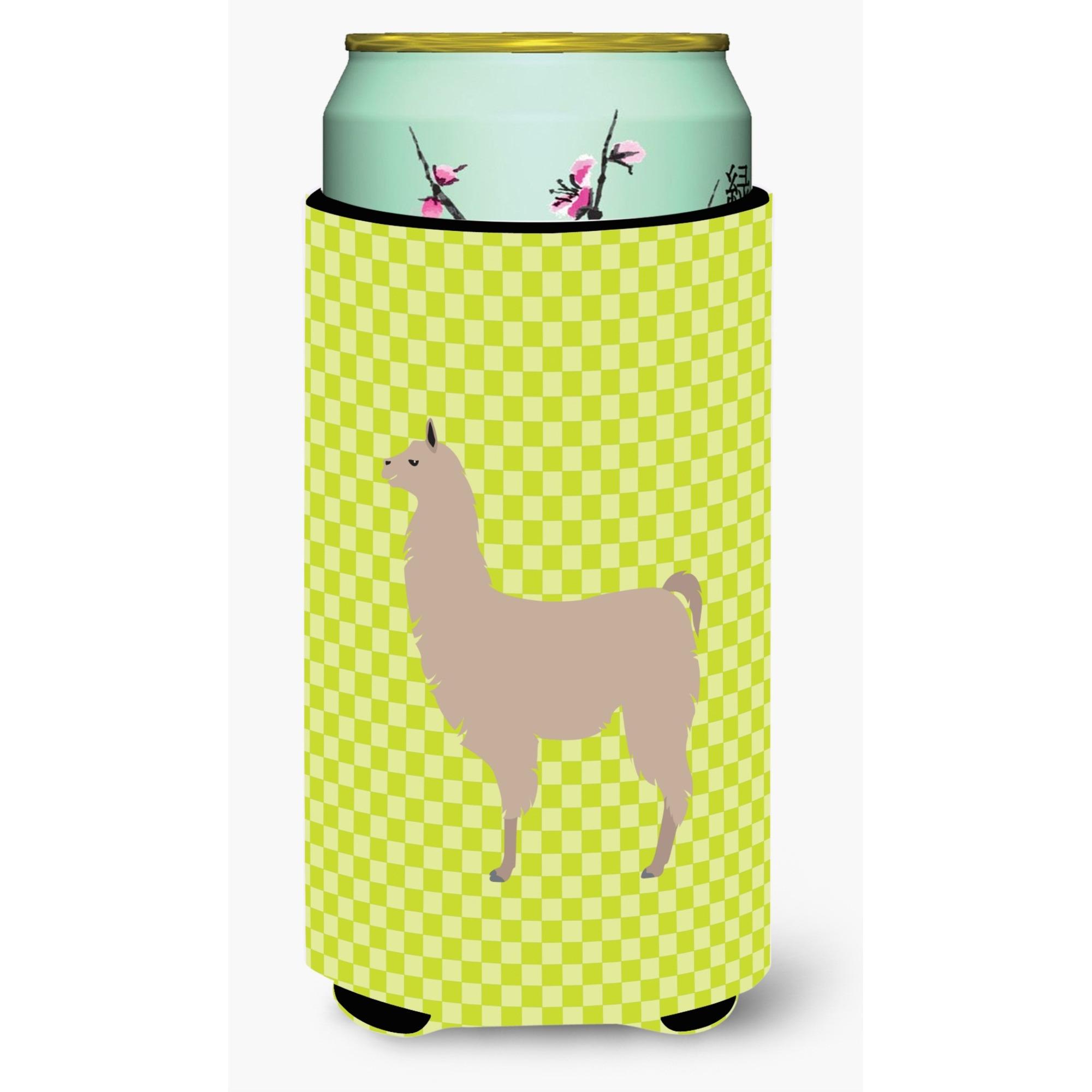 &quotCaroline's Treasures Llama Green Decorative Can Hugger, Tall Boy, Multicolor"