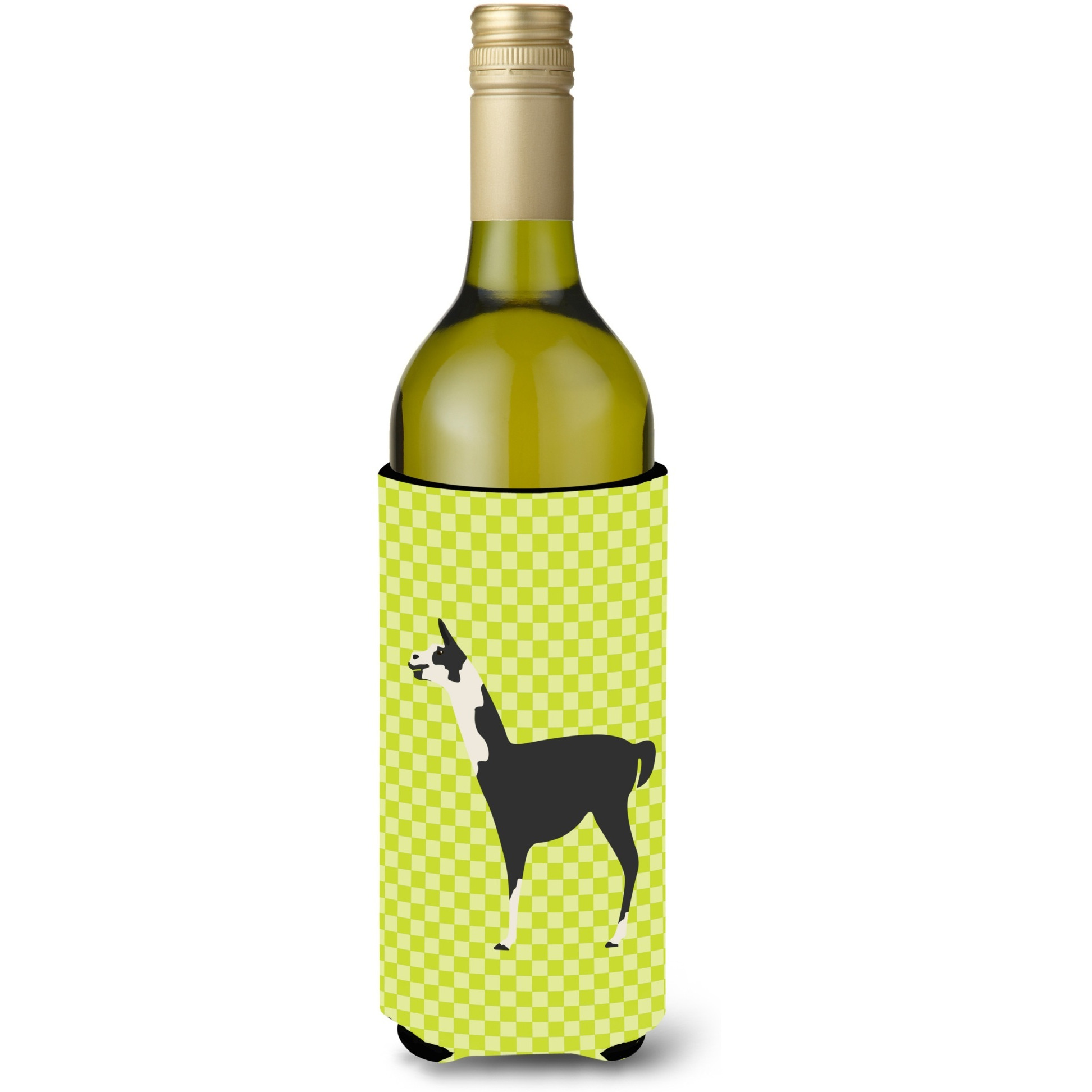 &quotCaroline's Treasures Llama Q' Ara Green Decorative Bottle Hugger, 750 ml, Multicolor"