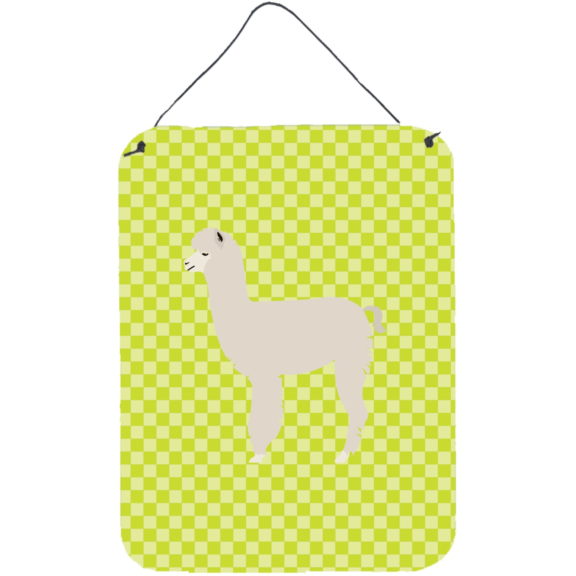 &quotCaroline's Treasures Alpaca Green Metal Print, 16hx12w, Multicolor"