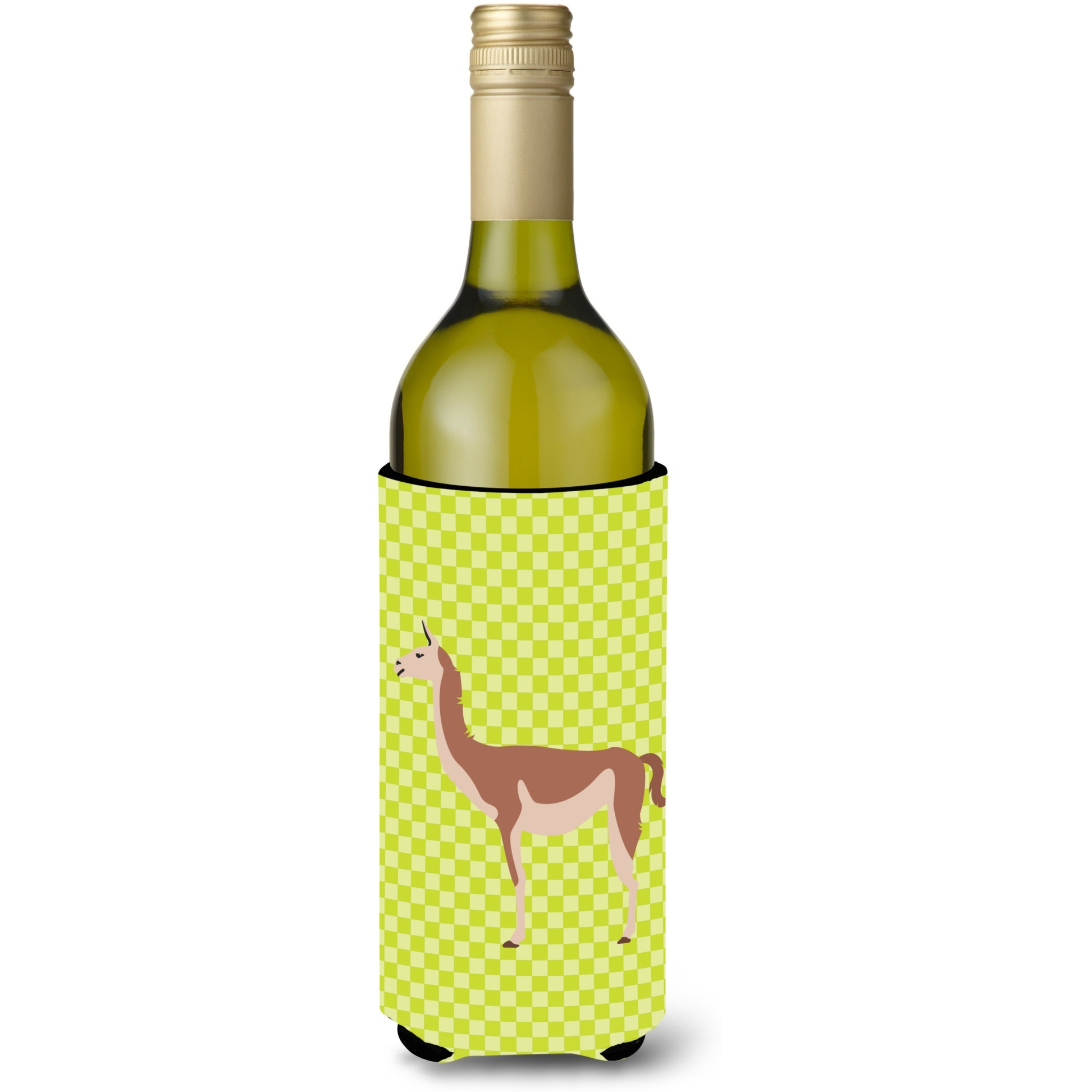 &quotCaroline's Treasures Guanaco Green Decorative Bottle Hugger, 750 ml, Multicolor"