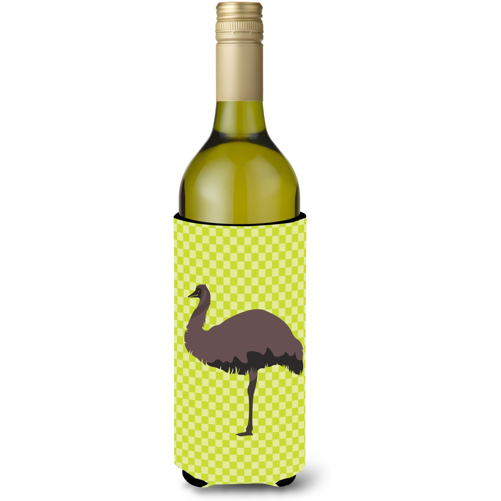 &quotCaroline's Treasures Emu Green Decorative Bottle Hugger, 750 ml, Multicolor"