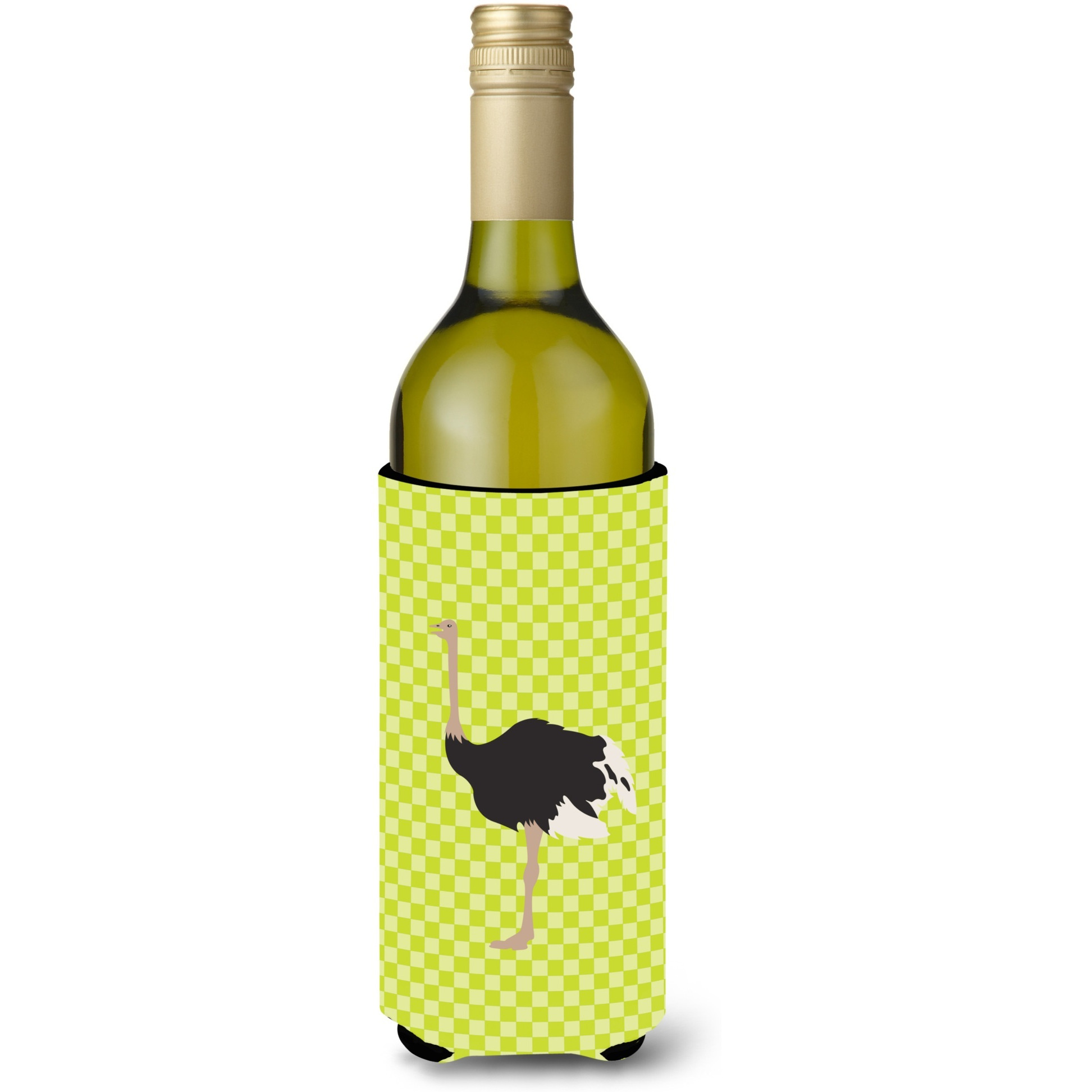 &quotCaroline's Treasures Common Ostrich Green Decorative Bottle Hugger, 750 ml, Multicolor"