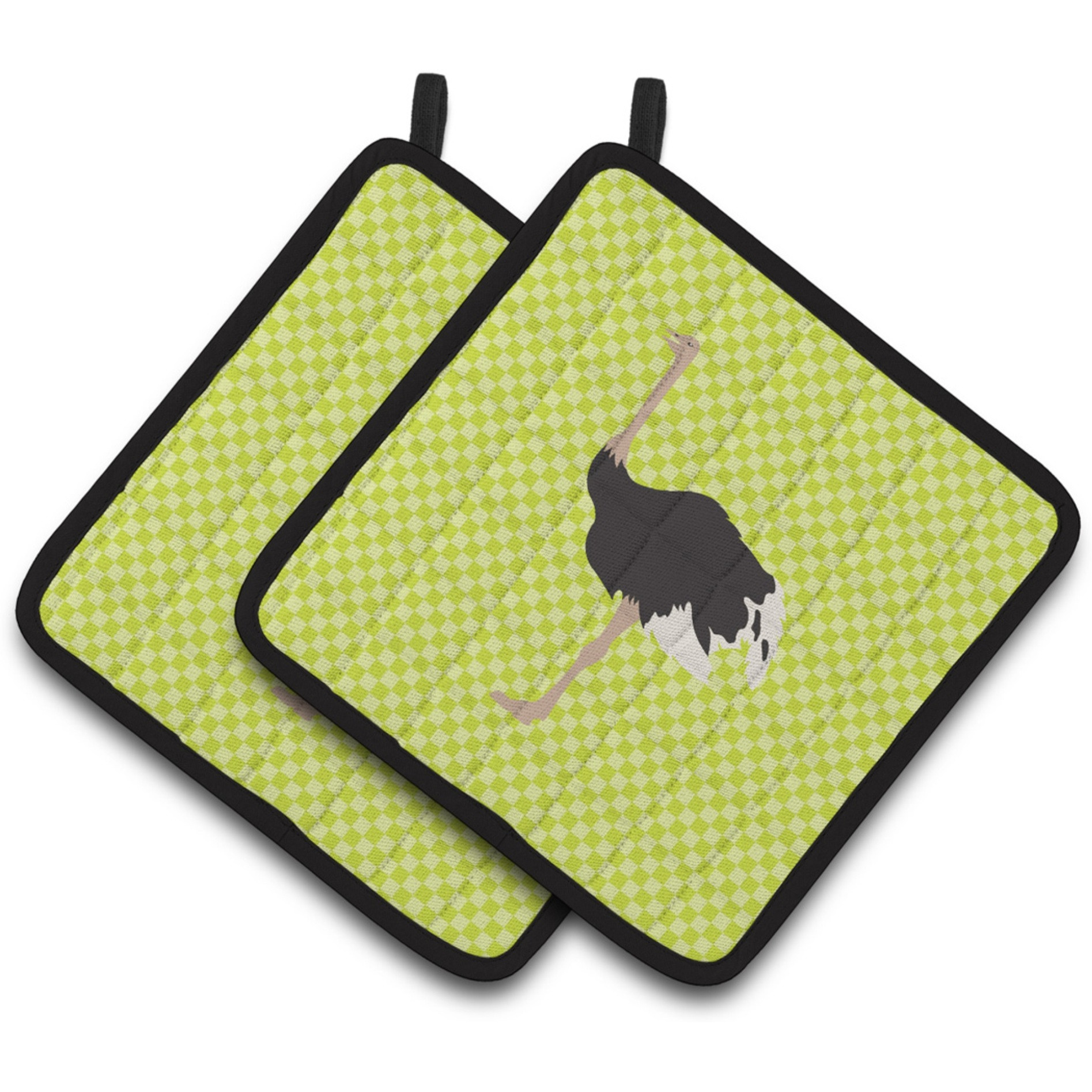 &quotCaroline's Treasures Common Ostrich Green Decorated Pot Holder, 7.5"" x 7.5"""