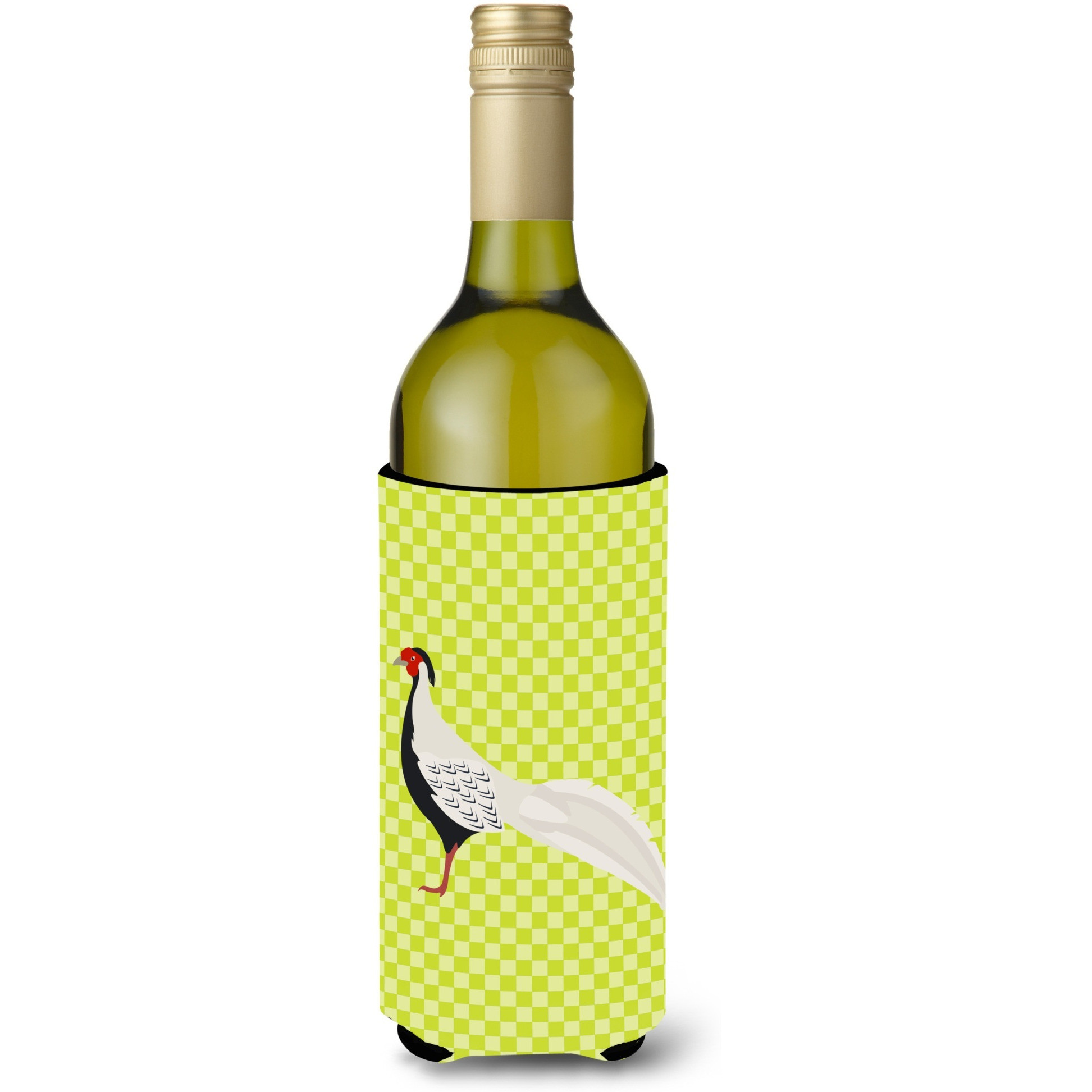 &quotCaroline's Treasures Silver Pheasant Green Decorative Bottle Hugger, 750 ml, Multicolor"