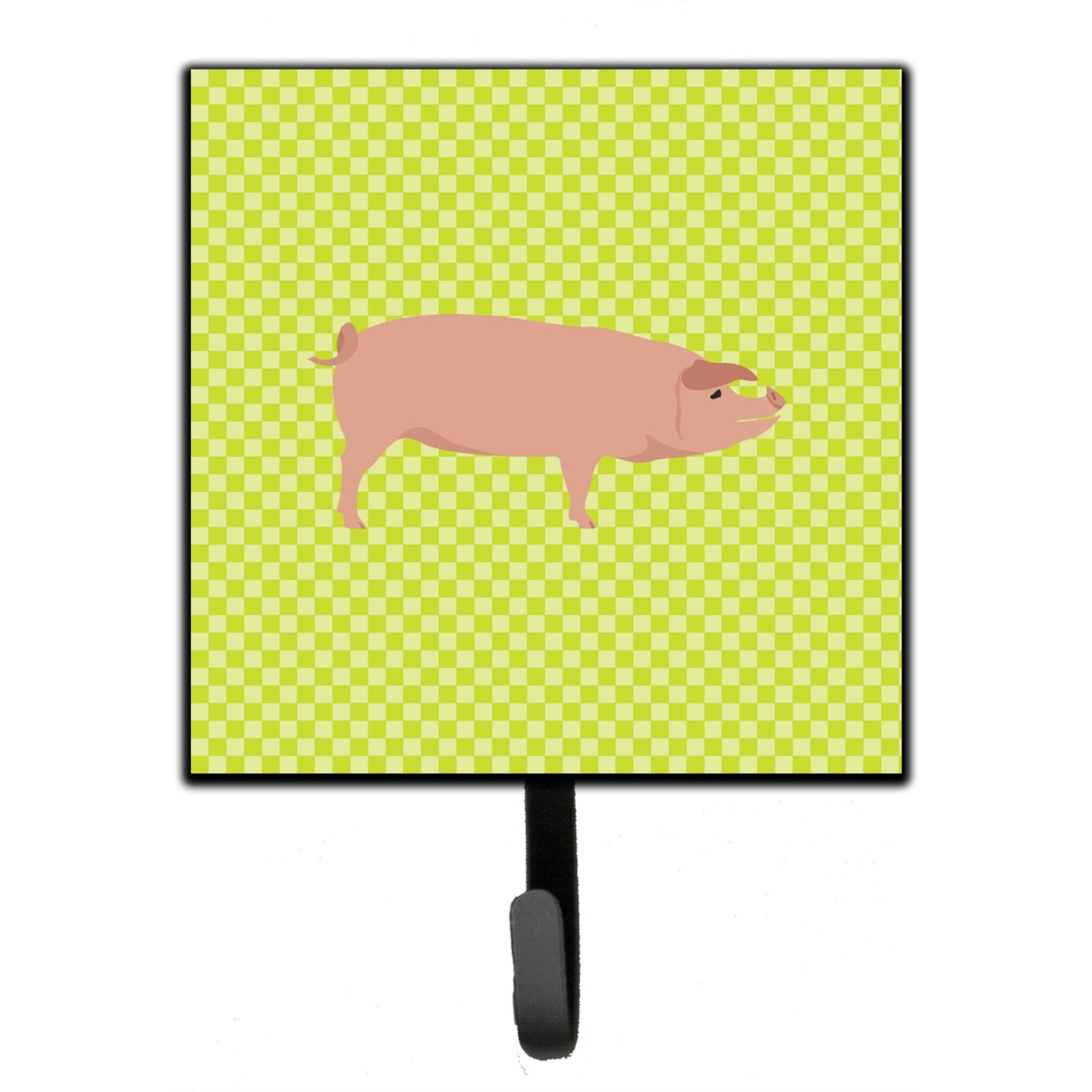 &quotCaroline's Treasures American Landrace Pig Green Wall Hook, Small, Multicolor"