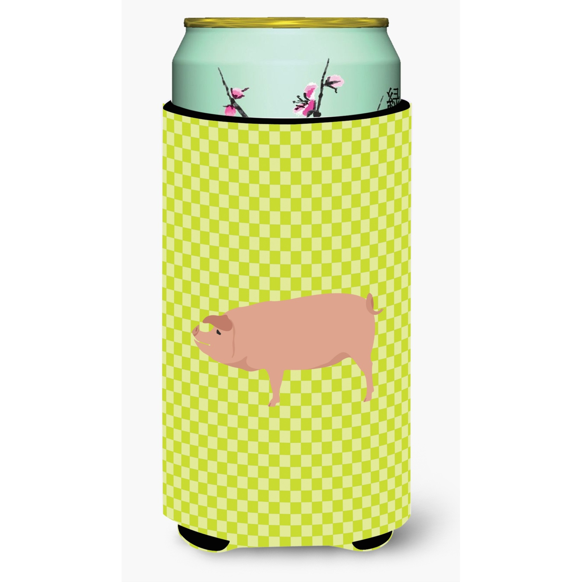 &quotCaroline's Treasures American Landrace Pig Green Decorative Can Hugger, Tall Boy, Multicolor"