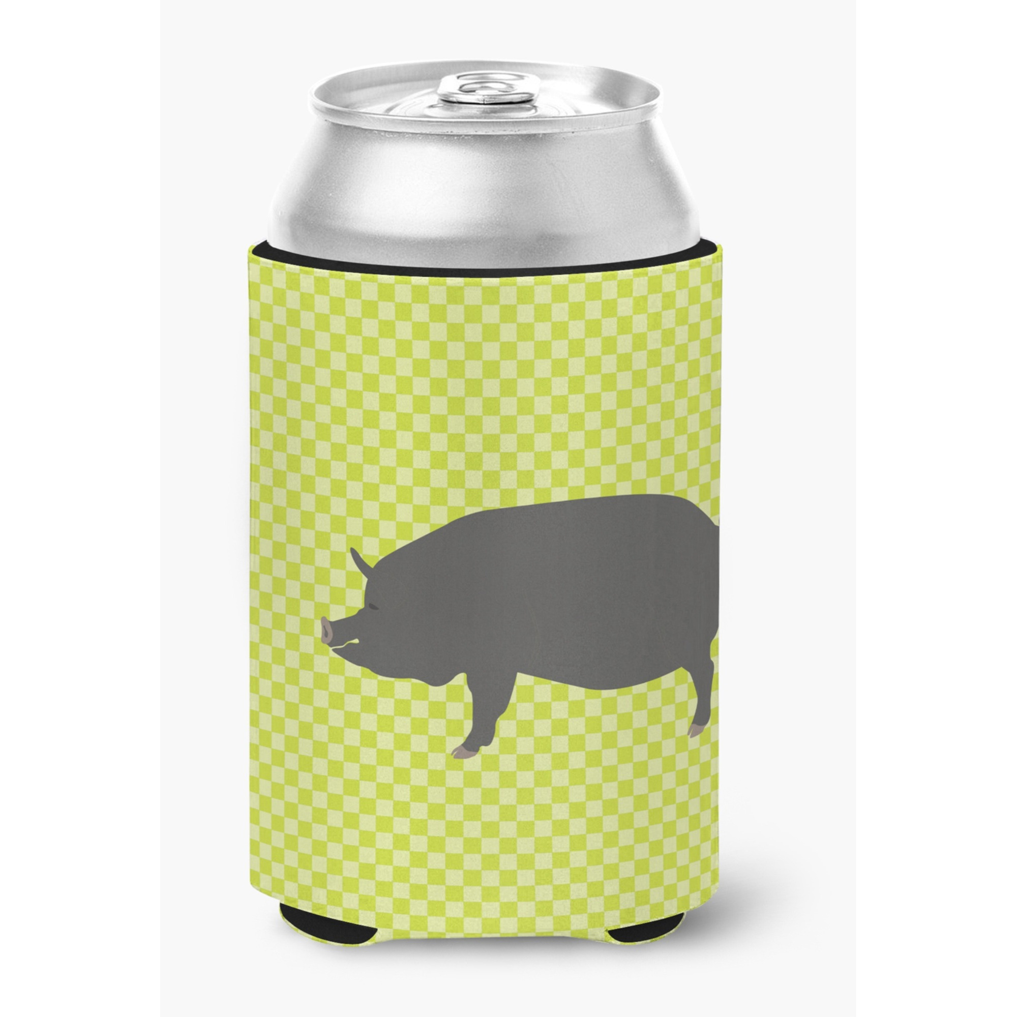 &quotCaroline's Treasures Berkshire Pig Green Decorative Can Hugger, Multicolor"
