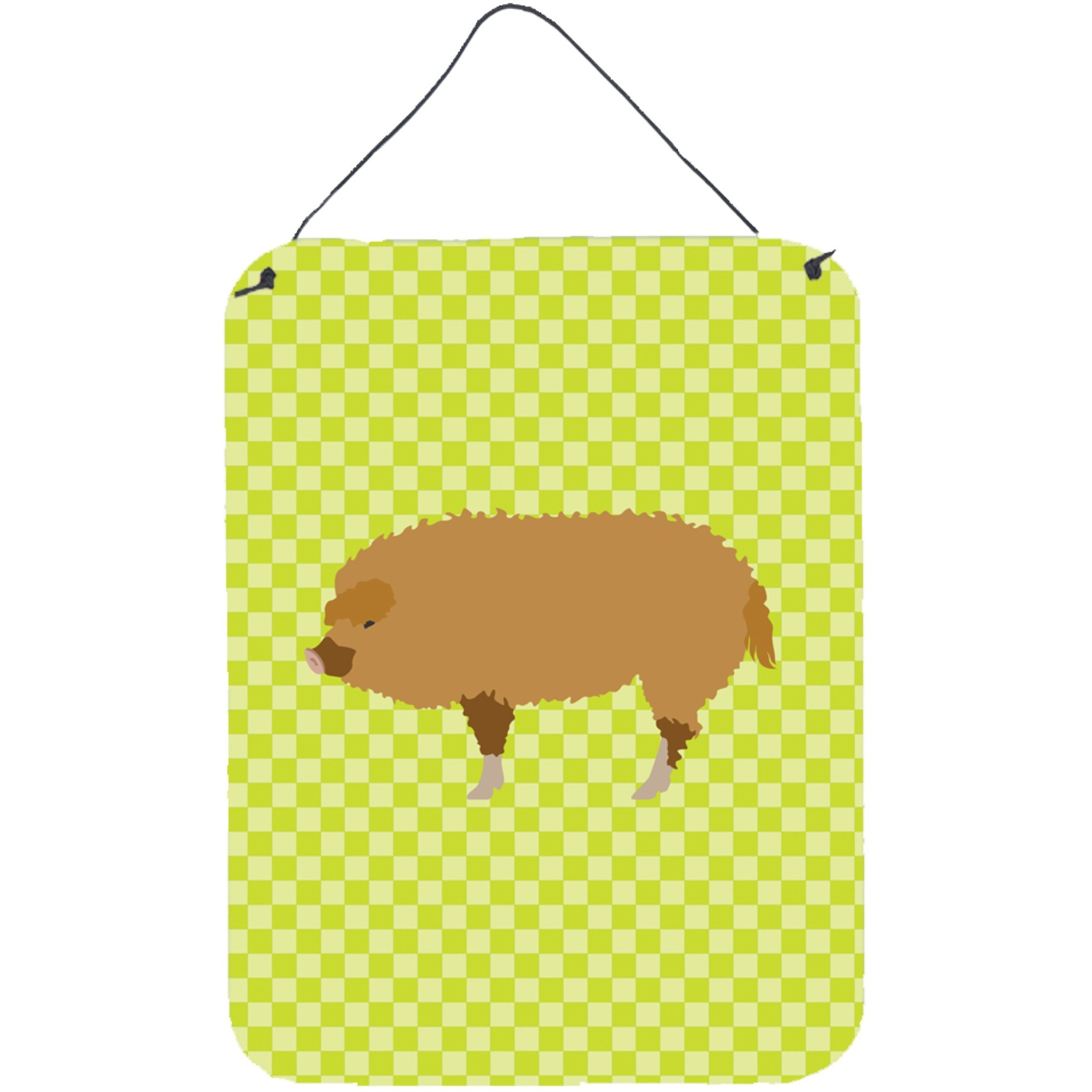 &quotCaroline's Treasures Hungarian Mangalica Pig Green Metal Print, 16hx12w, Multicolor"