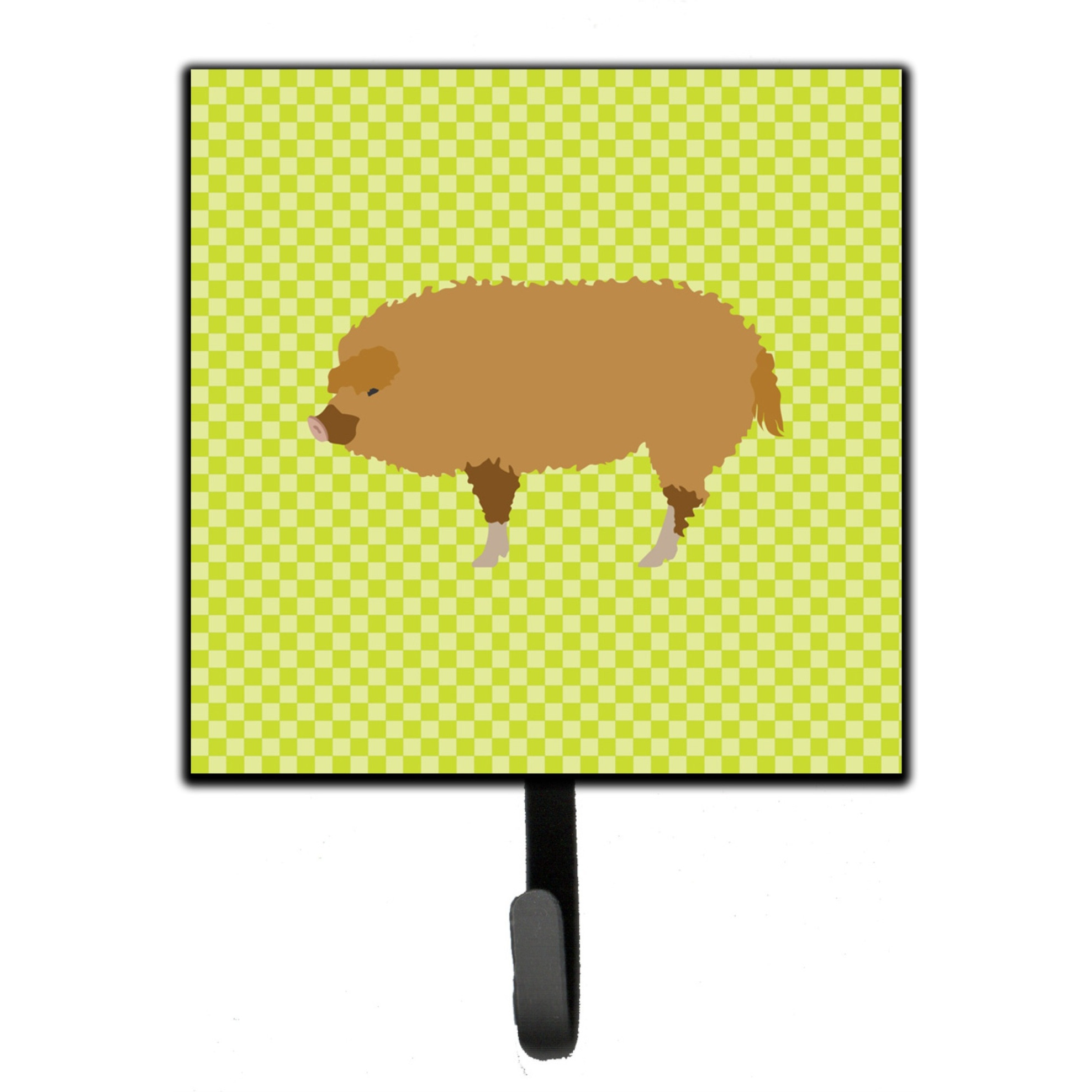 &quotCaroline's Treasures Hungarian Mangalica Pig Green Wall Hook, Small, Multicolor"
