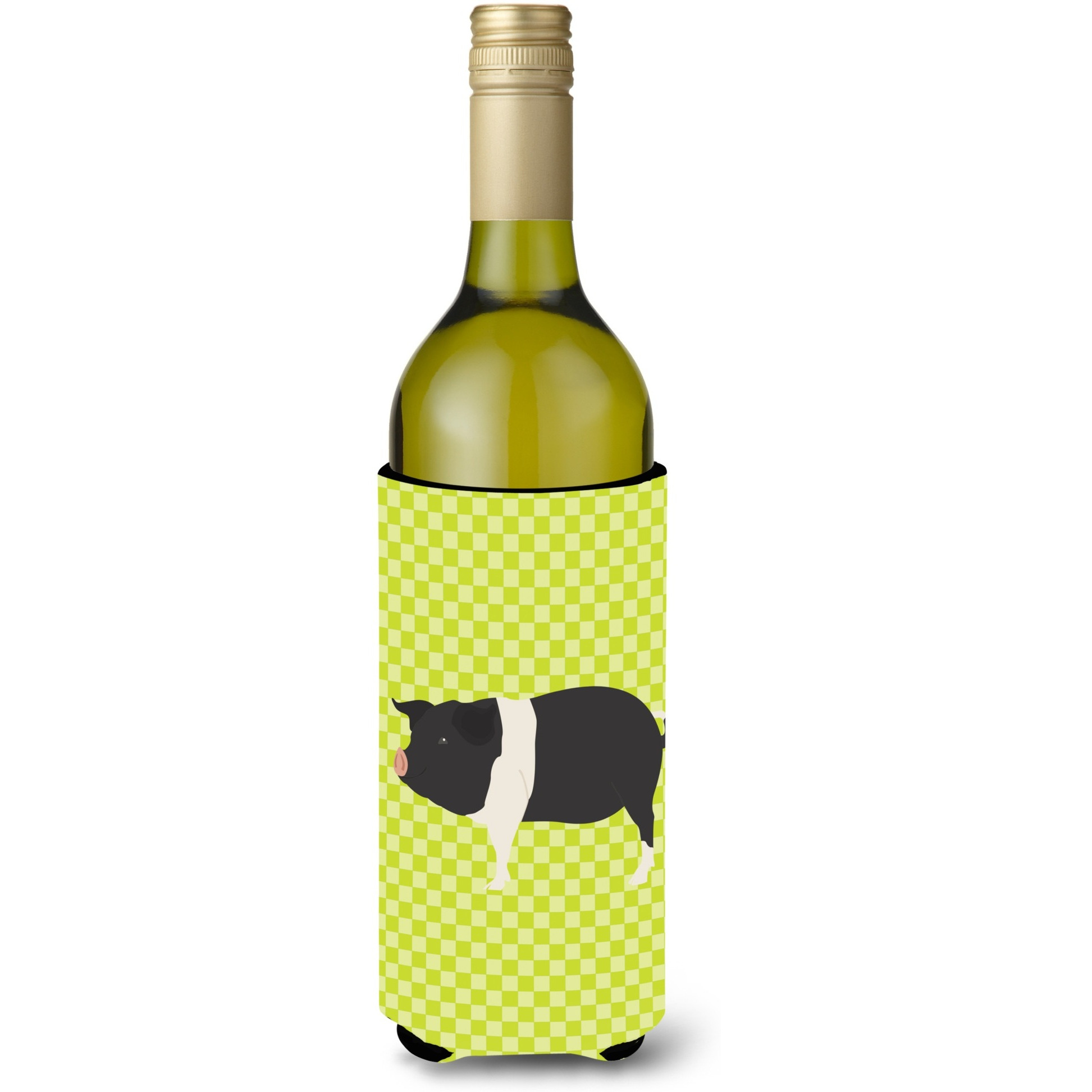 &quotCaroline's Treasures Hampshire Pig Green Decorative Bottle Hugger, 750 ml, Multicolor"