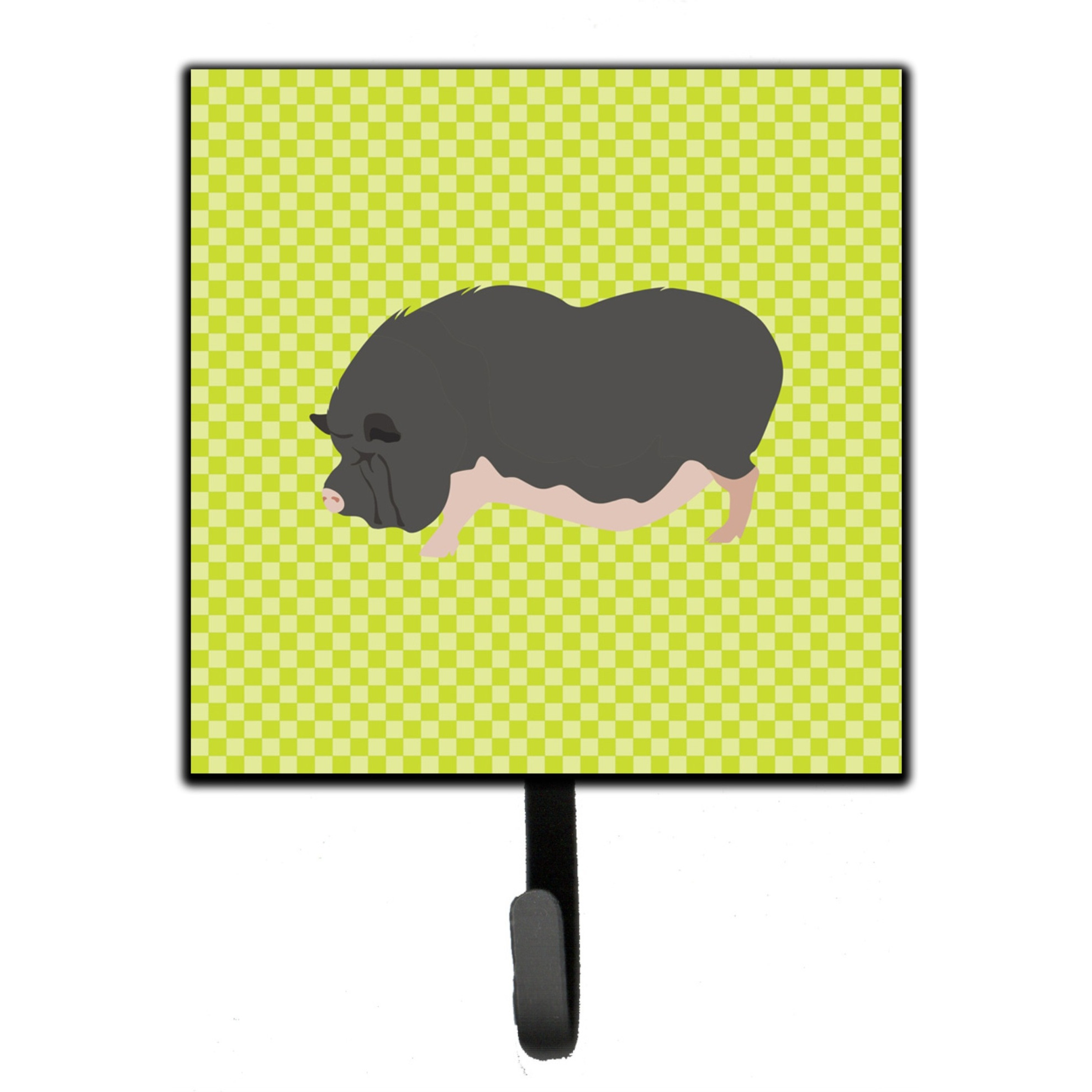 &quotCaroline's Treasures Vietnamese Pot-Bellied Pig Green Wall Hook, Small, Multicolor"