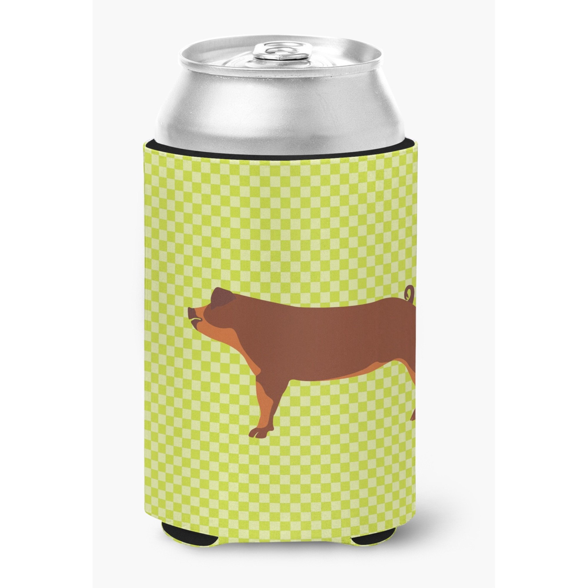 &quotCaroline's Treasures Duroc Pig Green Decorative Can Hugger, Multicolor"