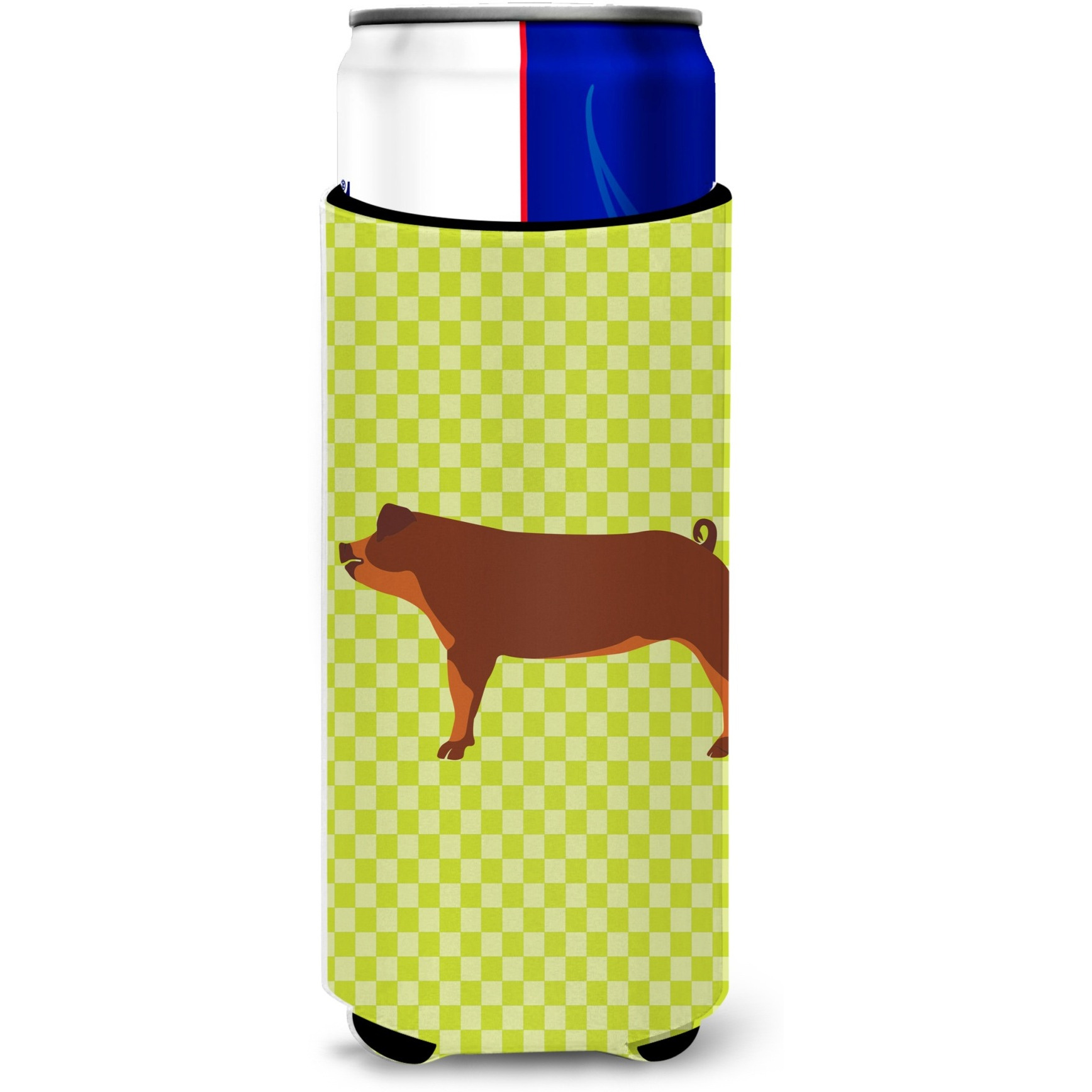 &quotCaroline's Treasures Duroc Pig Green Decorative Can Hugger, Slim, Multicolor"