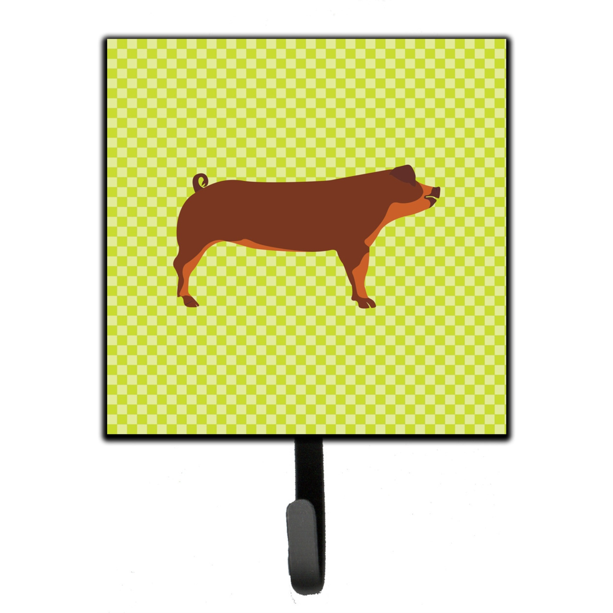 &quotCaroline's Treasures Duroc Pig Green Wall Hook, Small, Multicolor"