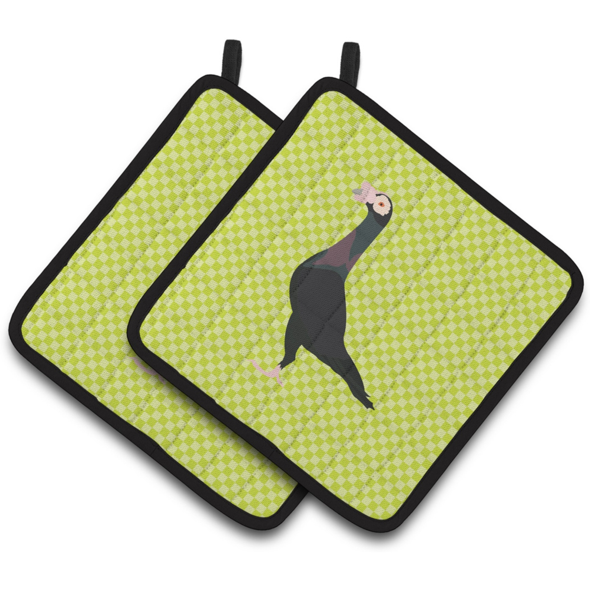 &quotCaroline's Treasures English Carrier Pigeon Green Decorated Pot Holder, 7.5"" x 7.5"""