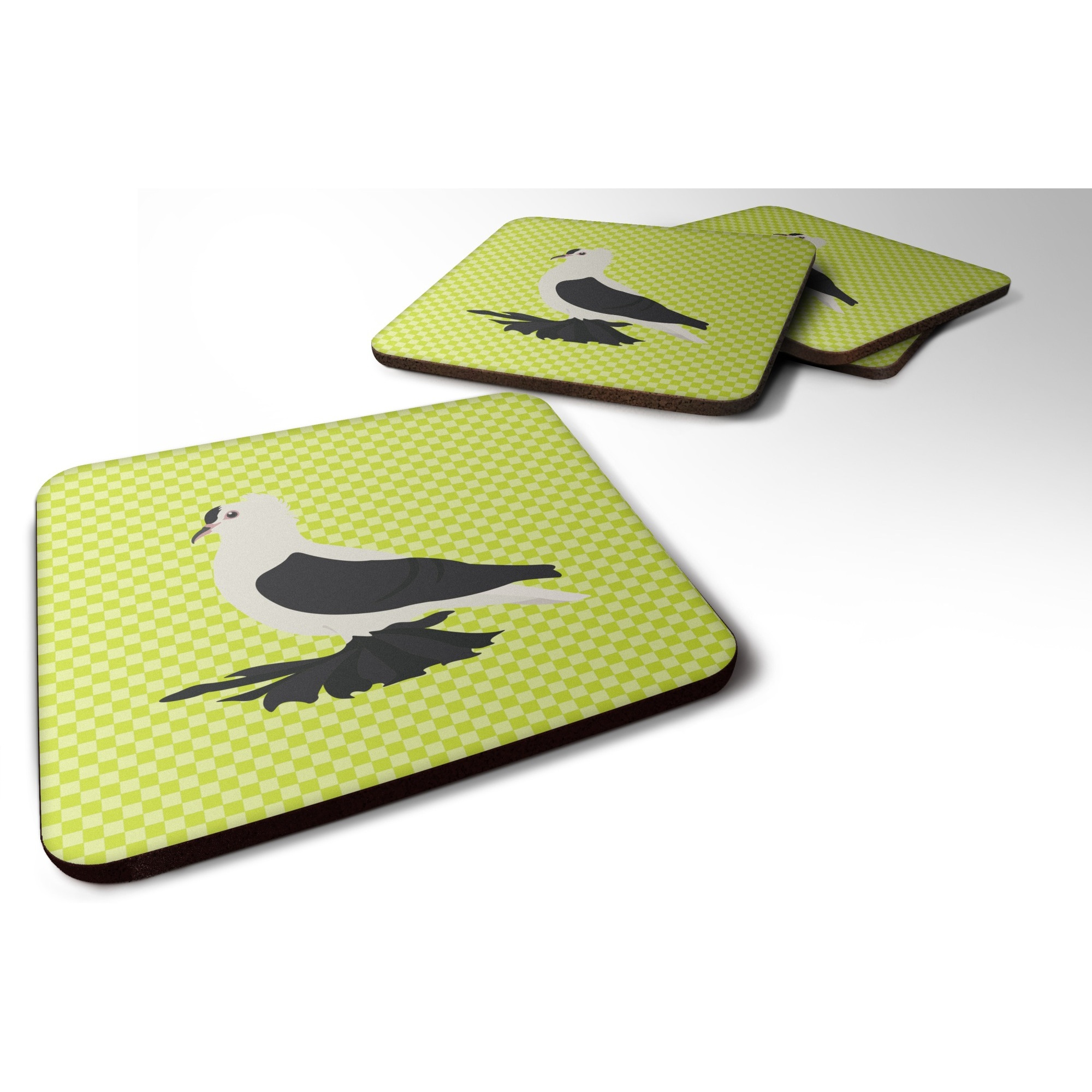 &quotCaroline's Treasures Saxon Fairy Swallow Pigeon Green Decorative coasters, 3.5, Multicolor"