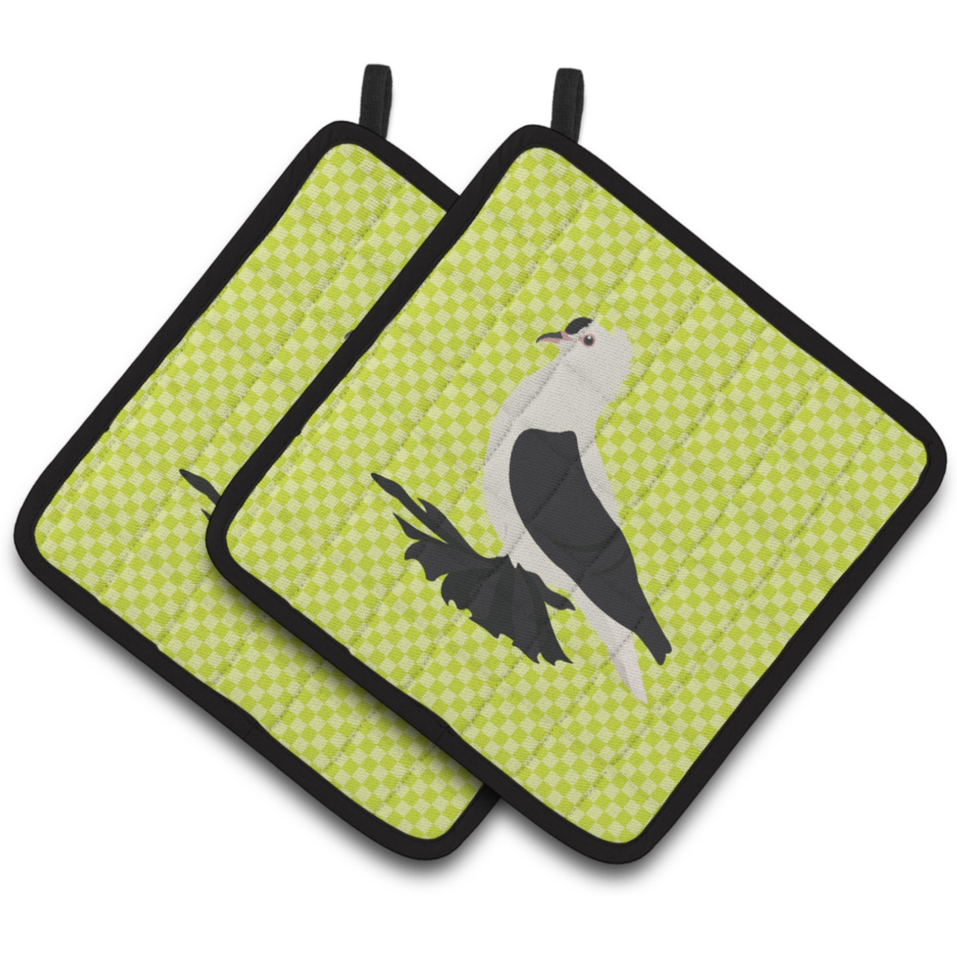 &quotCaroline's Treasures Saxon Fairy Swallow Pigeon Green Decorated Pot Holder, 7.5"" x 7.5"""