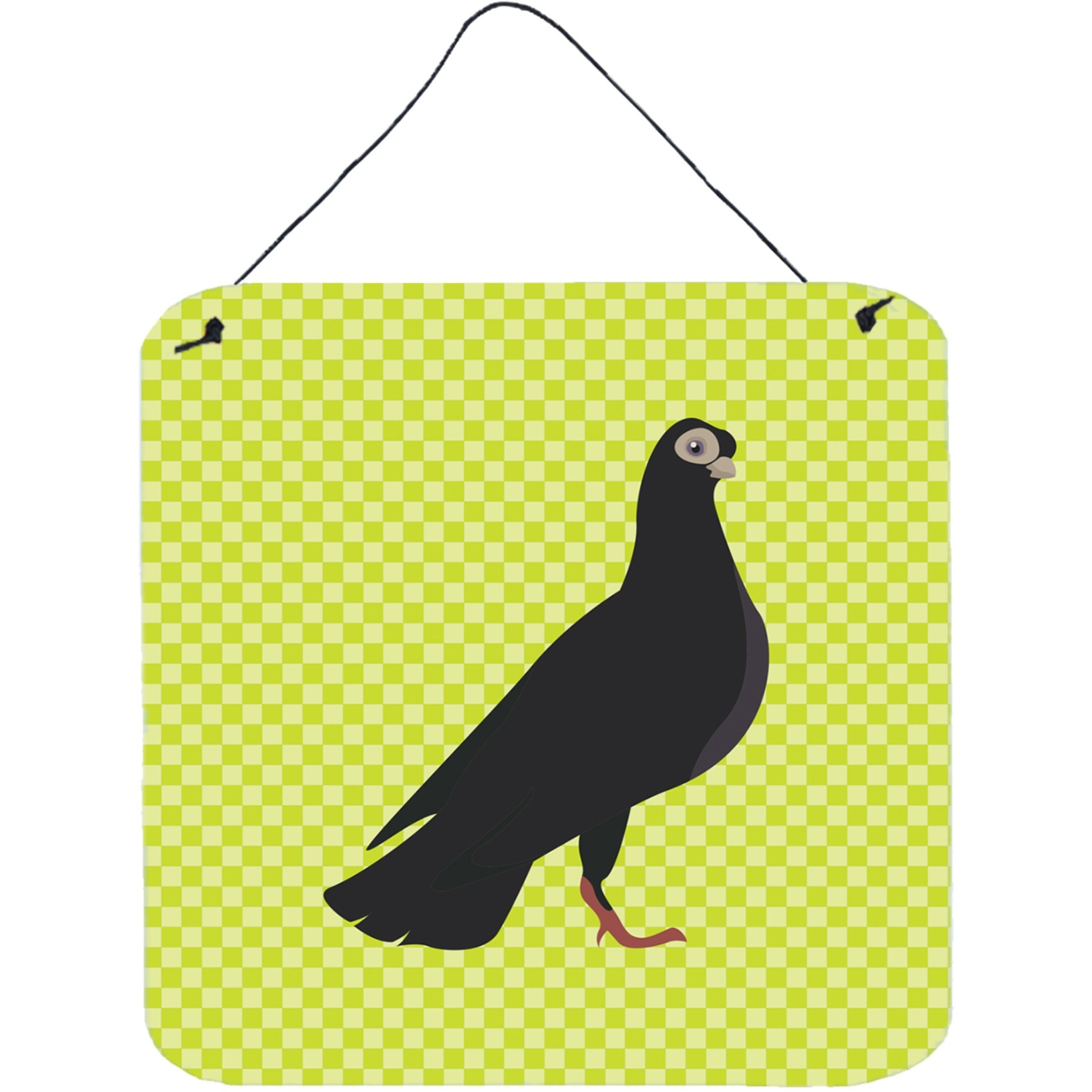 &quotCaroline's Treasures Green Budapest Highflyer Pigeon Metal Print, 6"" H x 6"" W"