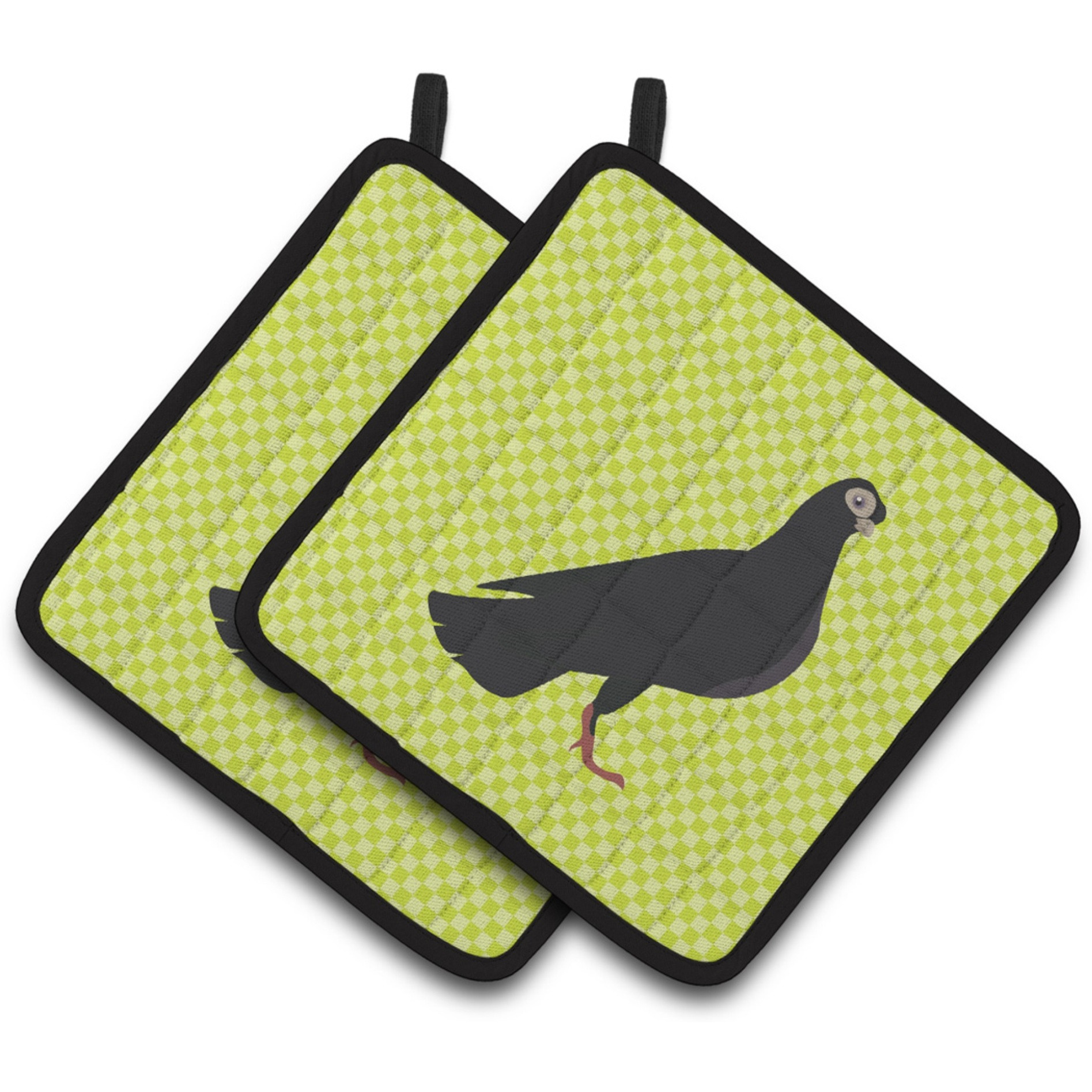 &quotCaroline's Treasures Budapest Highflyer Pigeon Green Decorated Pot Holder, 7.5"" x 7.5"""