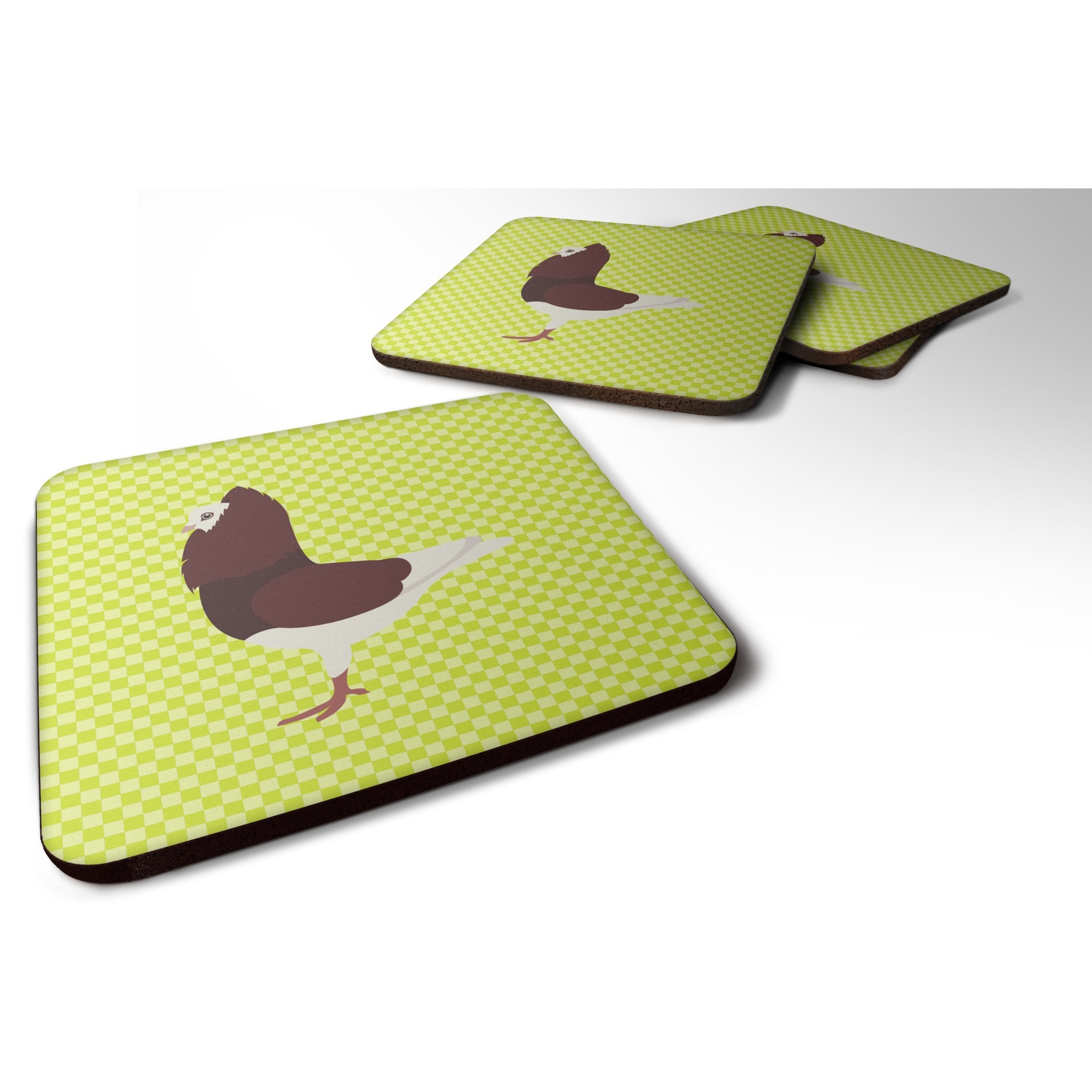 &quotCaroline's Treasures Capuchin Red Pigeon Green Decorative coasters, 3.5, Multicolor"