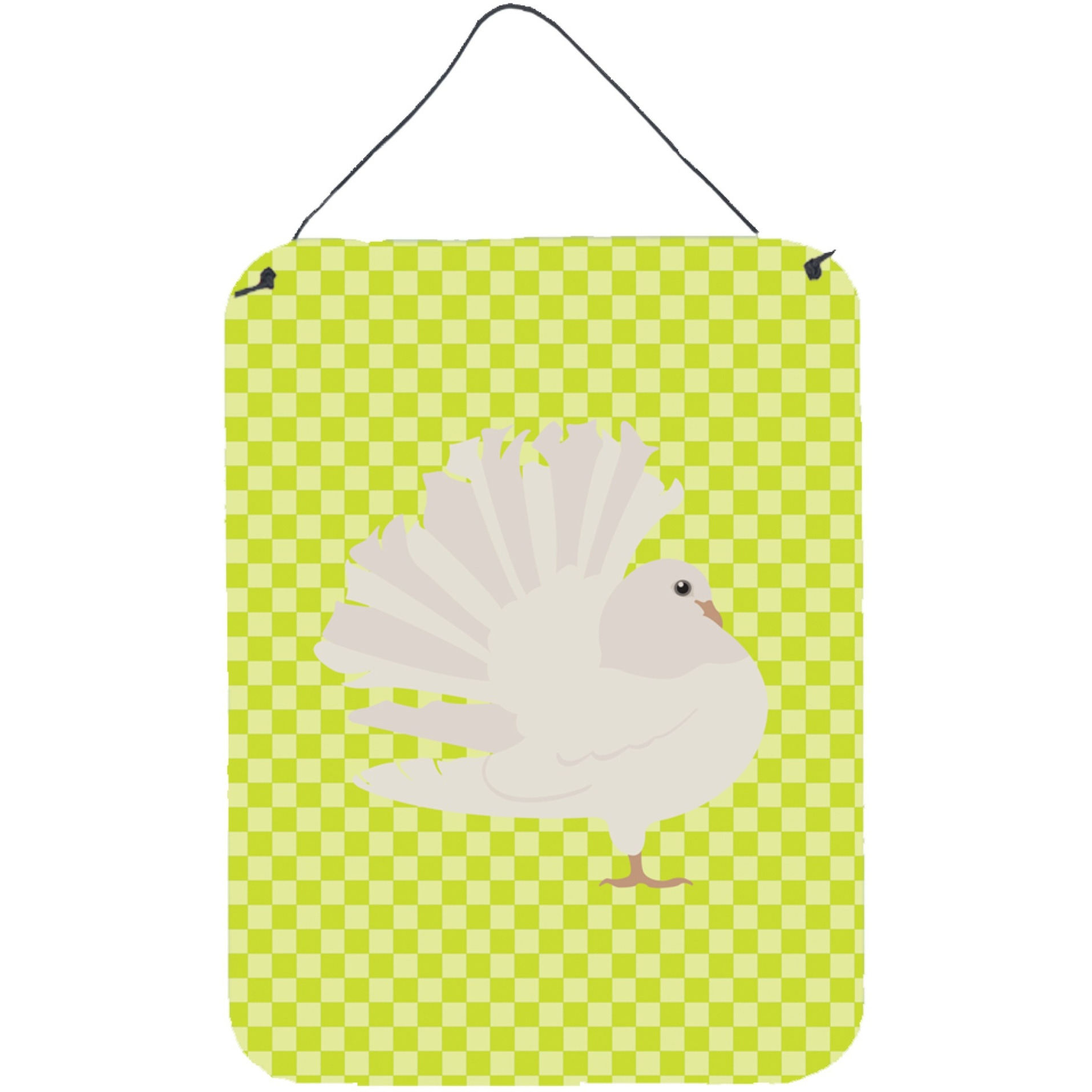 &quotCaroline's Treasures Silver Fantail Pigeon Green Metal Print, 16hx12w, Multicolor"