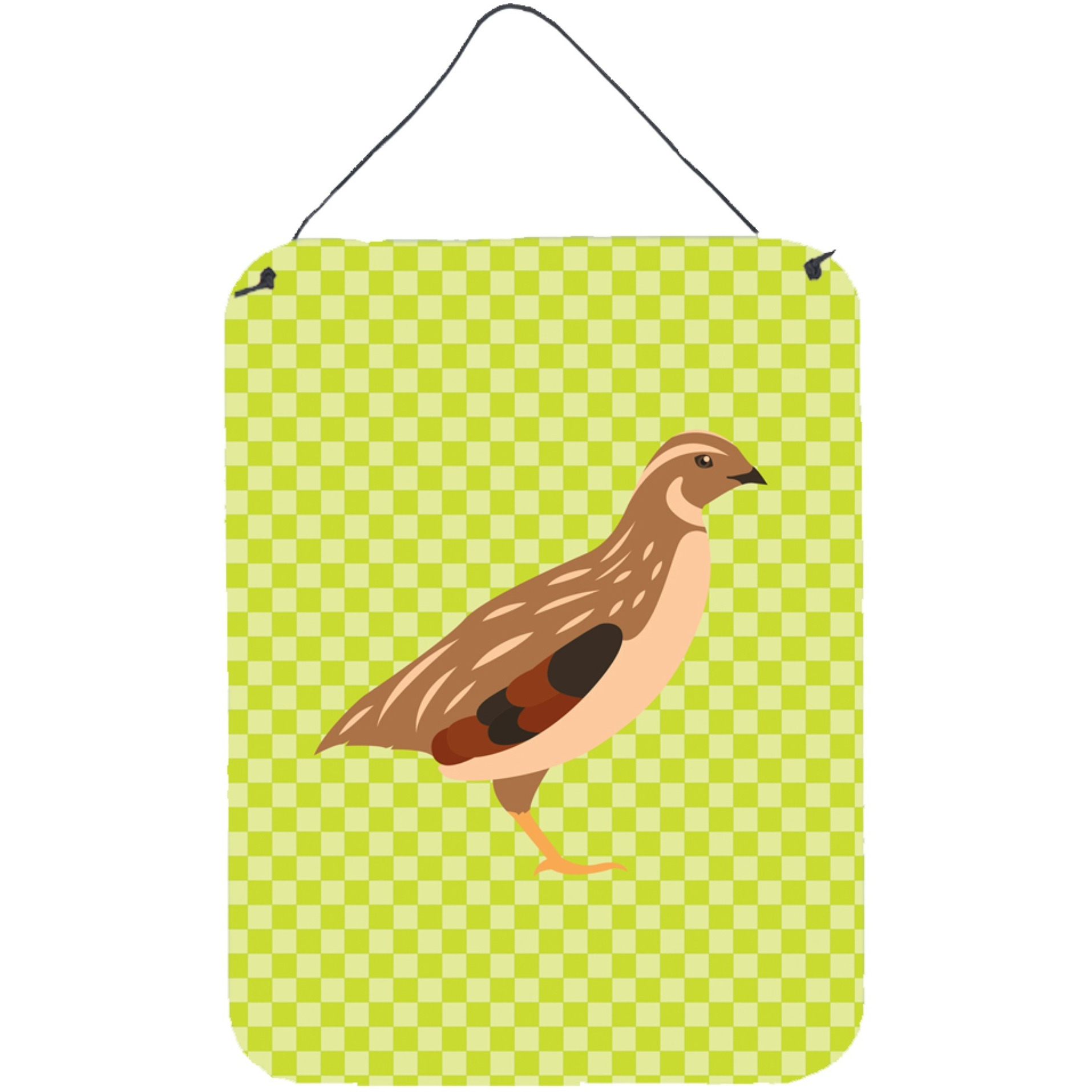 &quotCaroline's Treasures Golden Phoenix Quail Green Metal Print, 16hx12w, Multicolor"