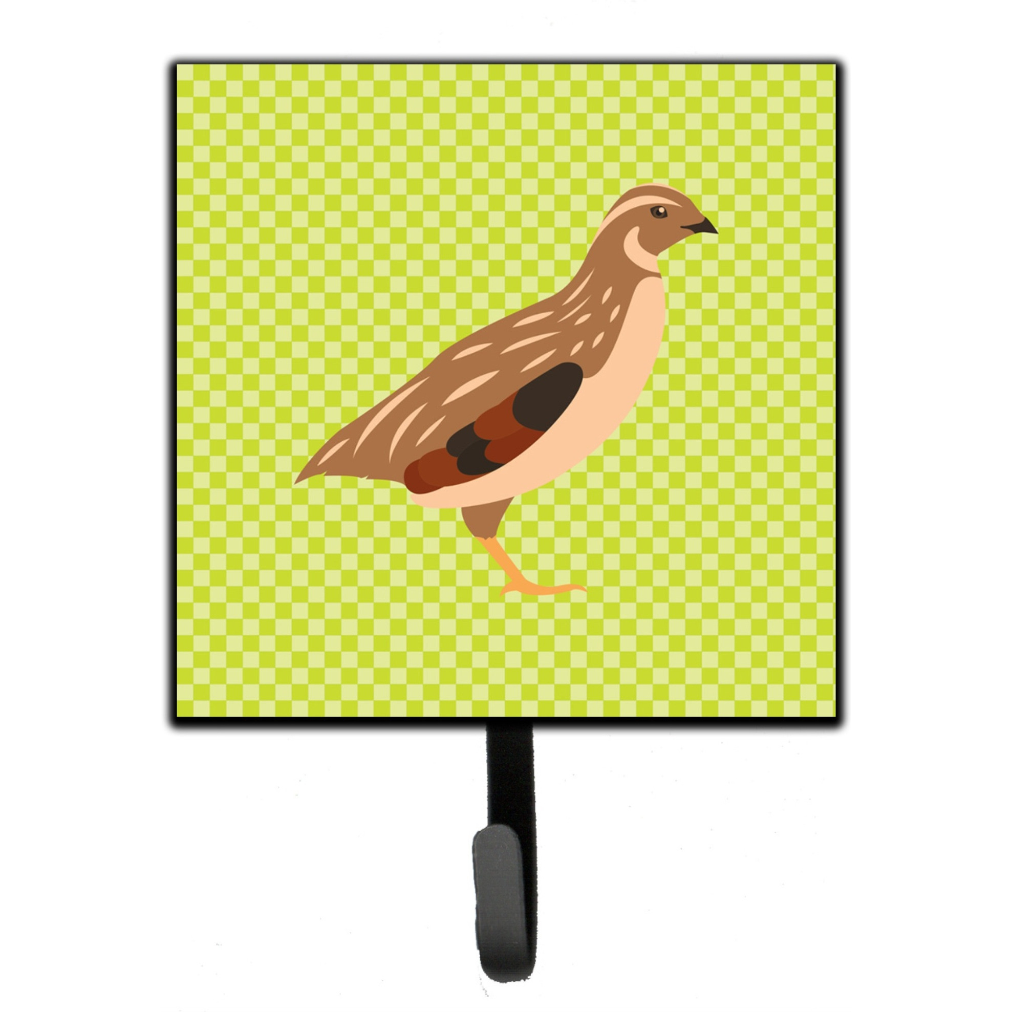 &quotCaroline's Treasures Golden Phoenix Quail Green Wall Hook, Small, Multicolor"